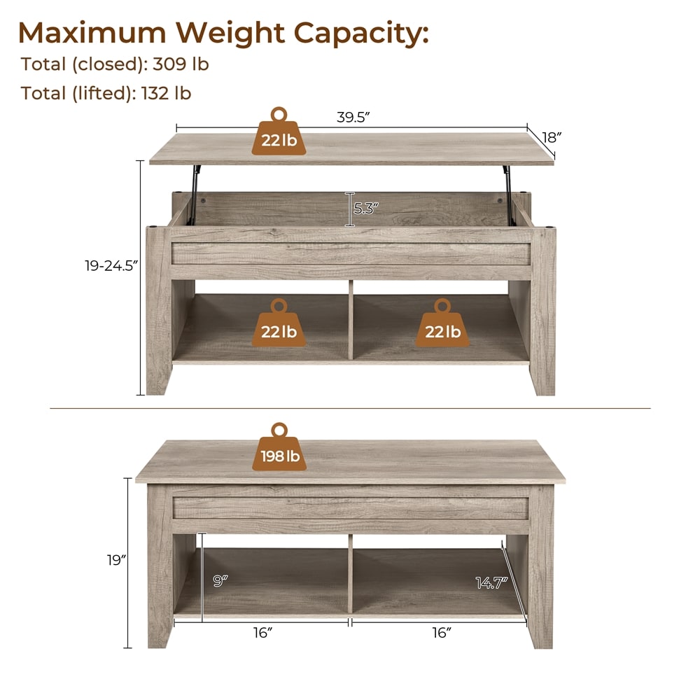 Yaheetech LS96510001 Coffee-Tables - View #3