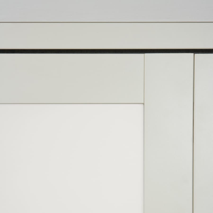 RELIABILT Euro 30-in x 80-in White Frosted Glass Prefinished Mdf Closet ...