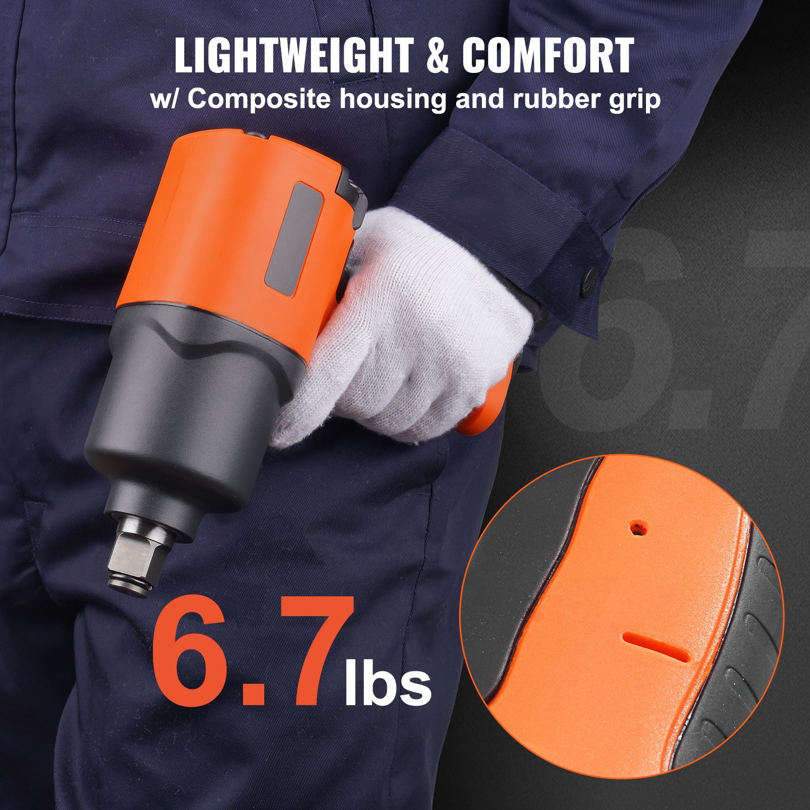 VEVOR 0.75-in 1870-ft lb Air Impact Wrench in the Air Impact