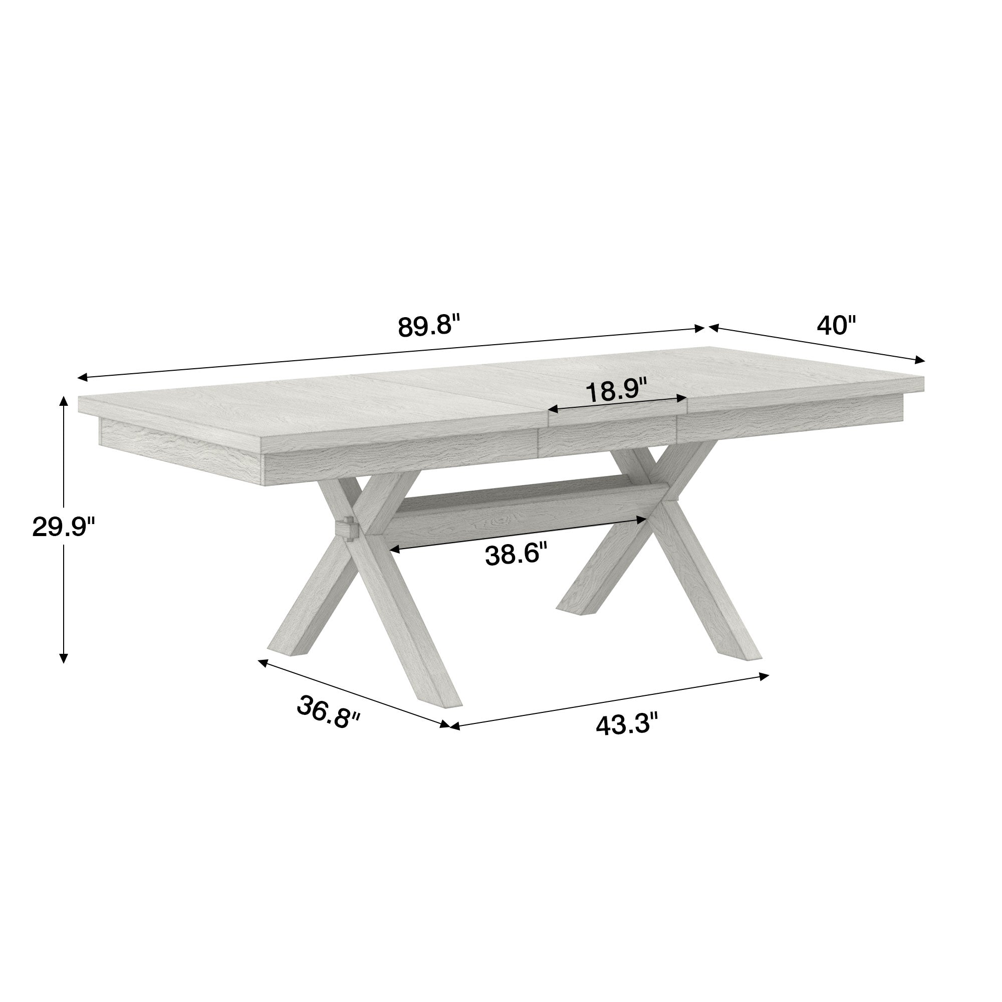 Vecelo LOE-AE-T16-GRY Dining-Tables - View #3