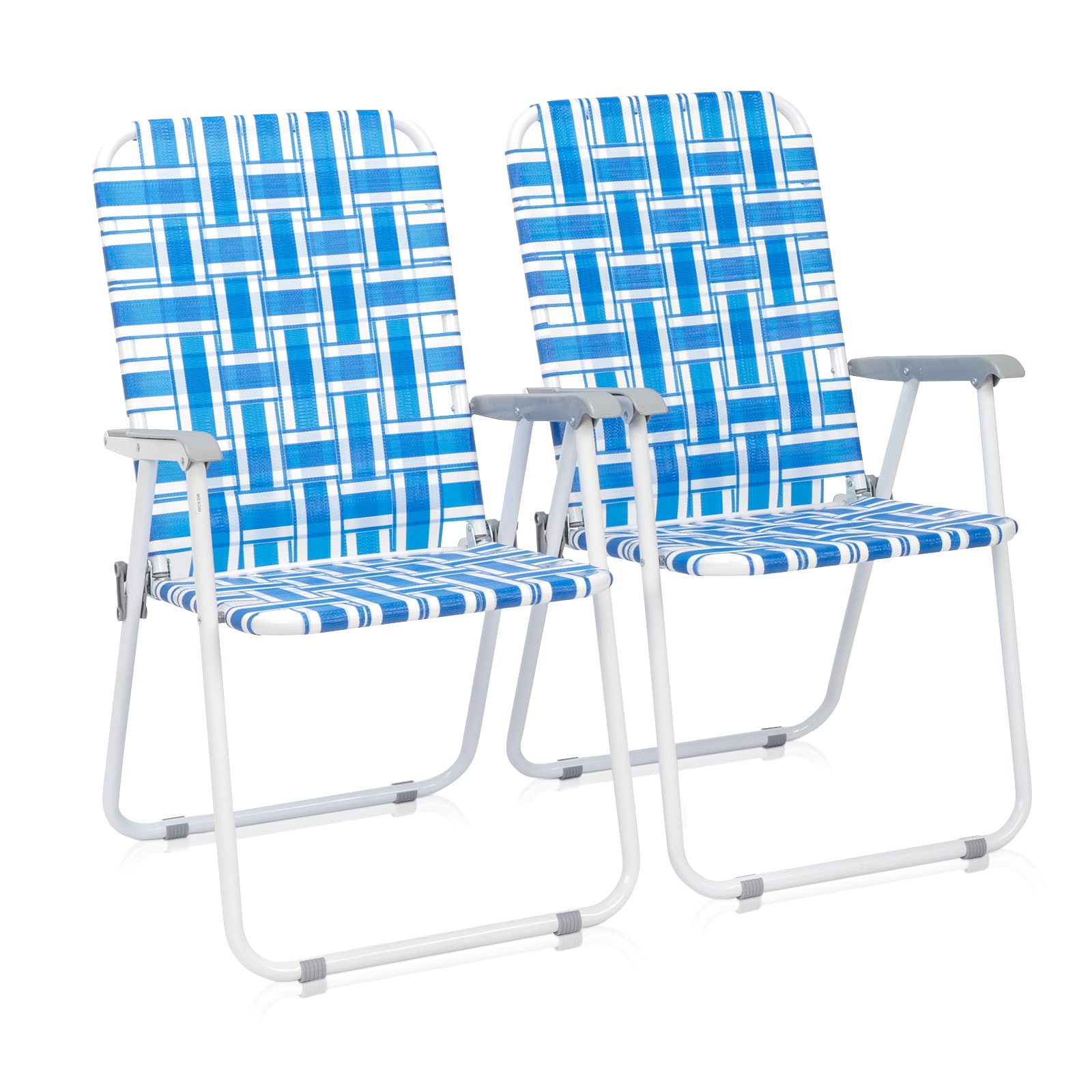 Winado Blue Steel Folding Beach Chair (Sturdy and Comfortable ...