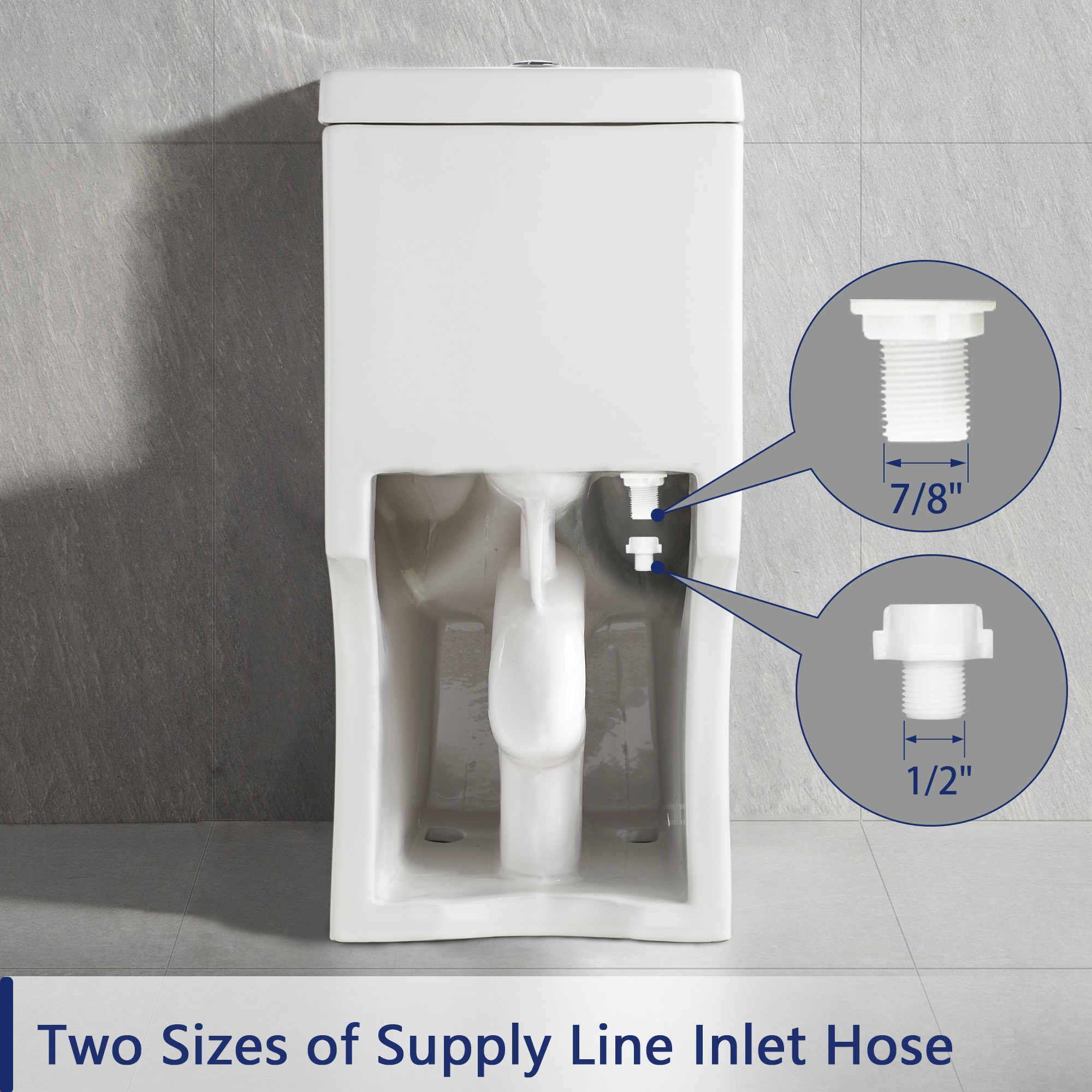 White Dual Flush Compact Elongated Free Standing Toilet