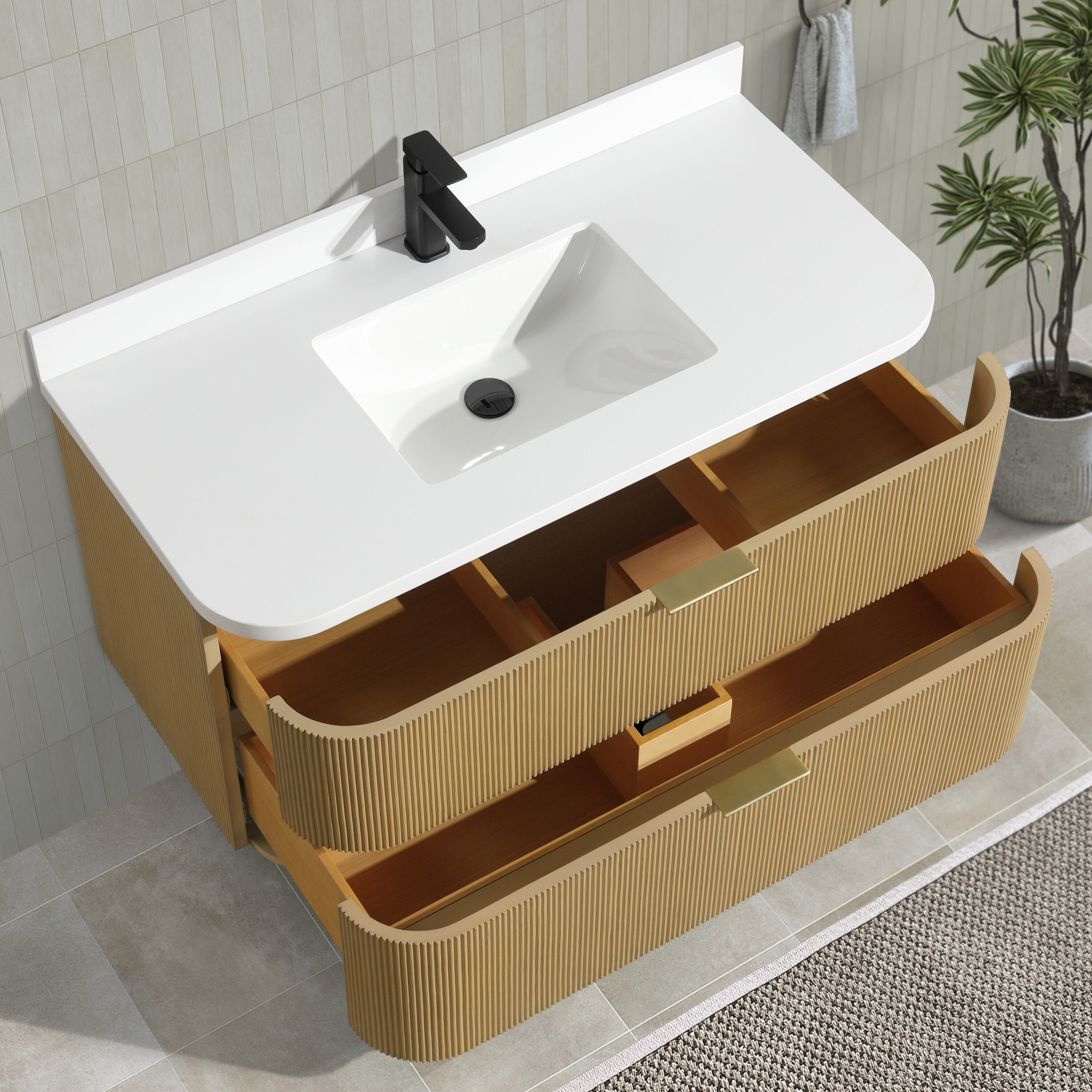 Ari Kitchen & Bath AKB-CHANTAL-42-OAK Bath-Vanity-Combo - View #11
