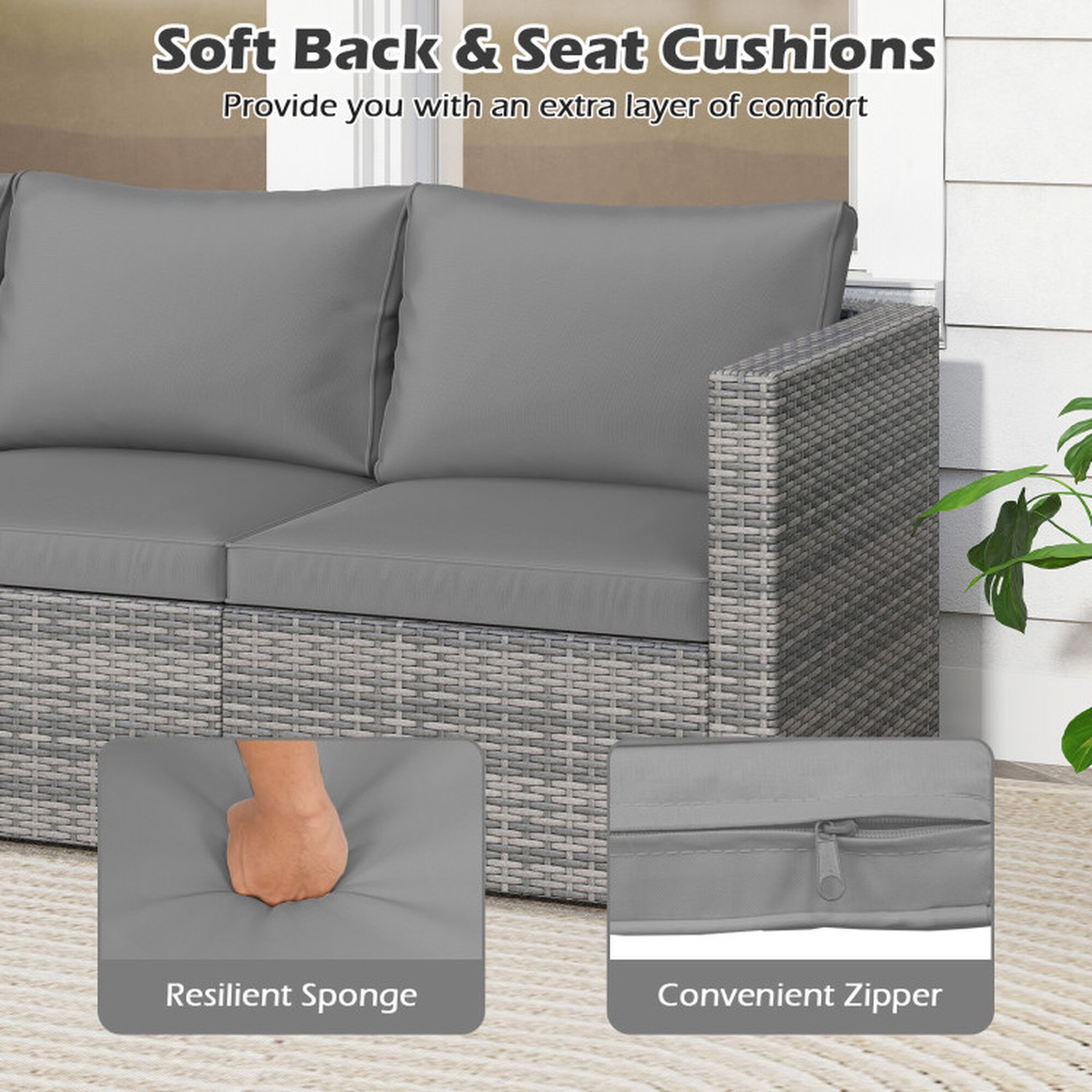 Boyel Living BL-HYA4945GR Patio-Sofas-Daybeds - View #5