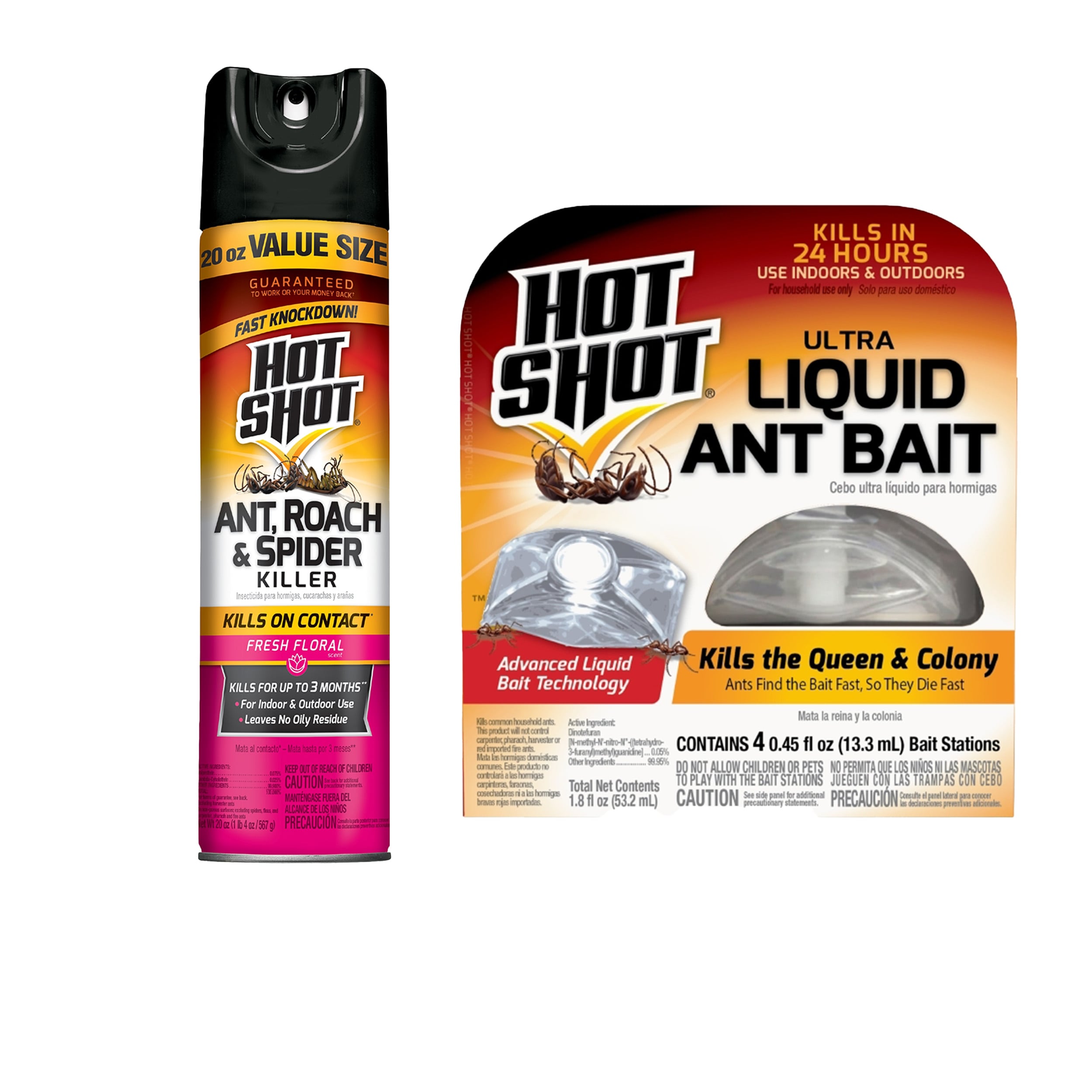 Shop Hot Shot Fragrance Free Aerosol & Liquid Roach Bait Bundle at
