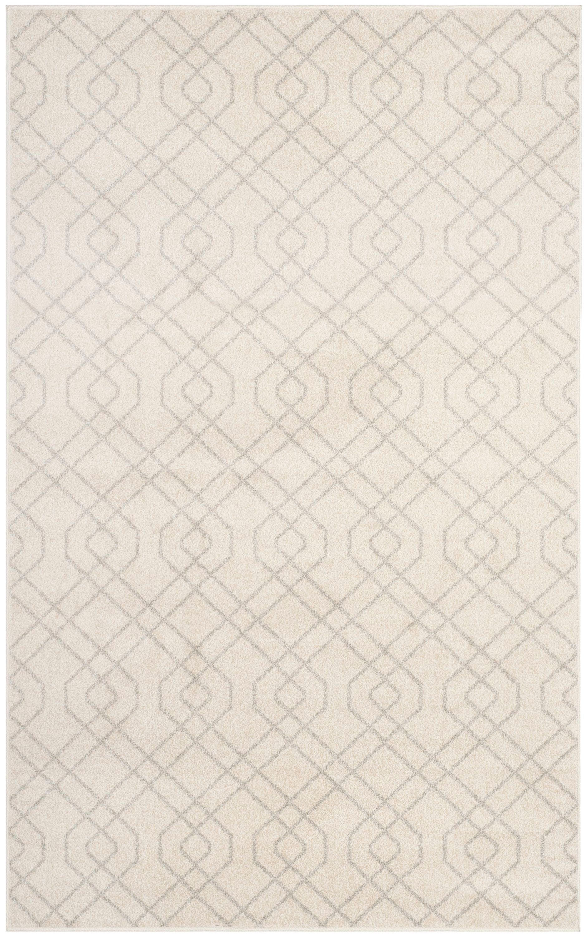 Safavieh AMT407K-5 Amherst Simpson 5 x 8 (ft) Loomed Synthetic Ivory/Light Gray Rectangular Indoor/Outdoor Mid-Century Modern Area rug