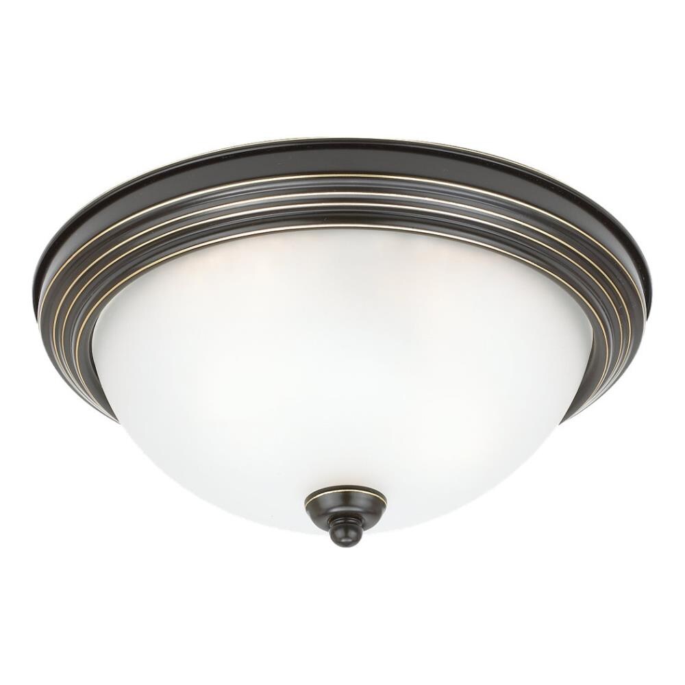 Generation Lighting 77063-782 Ceiling Flush Mount 1-Light Heirloom Bronze Flush Mount Light
