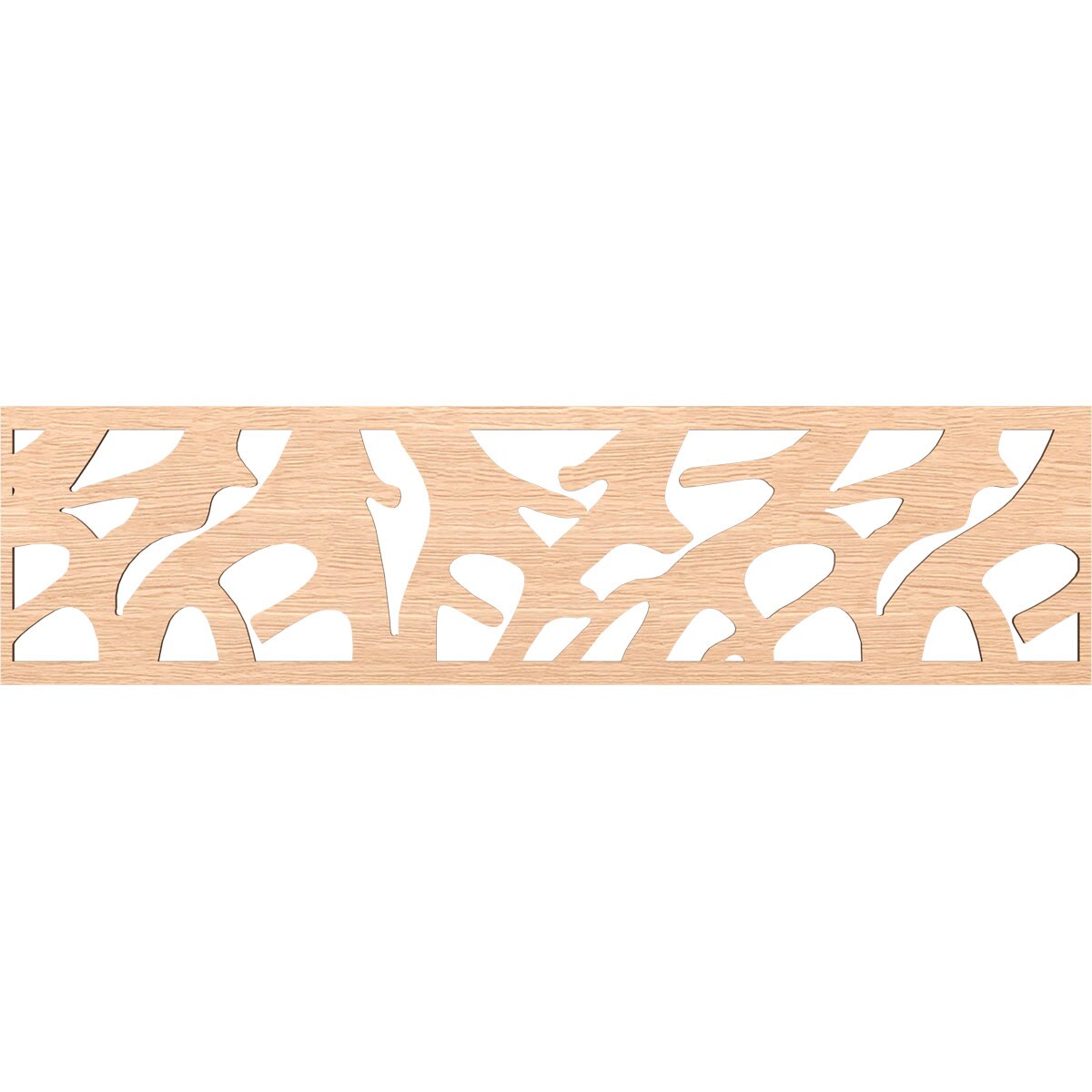 Ekena Millwork MLDA12X47MATRO Manton Fretwork Flat Trim 12-in x 3.92-ft Red Oak Brown Unfinished 2157584 Pierced Wall Panel Moulding