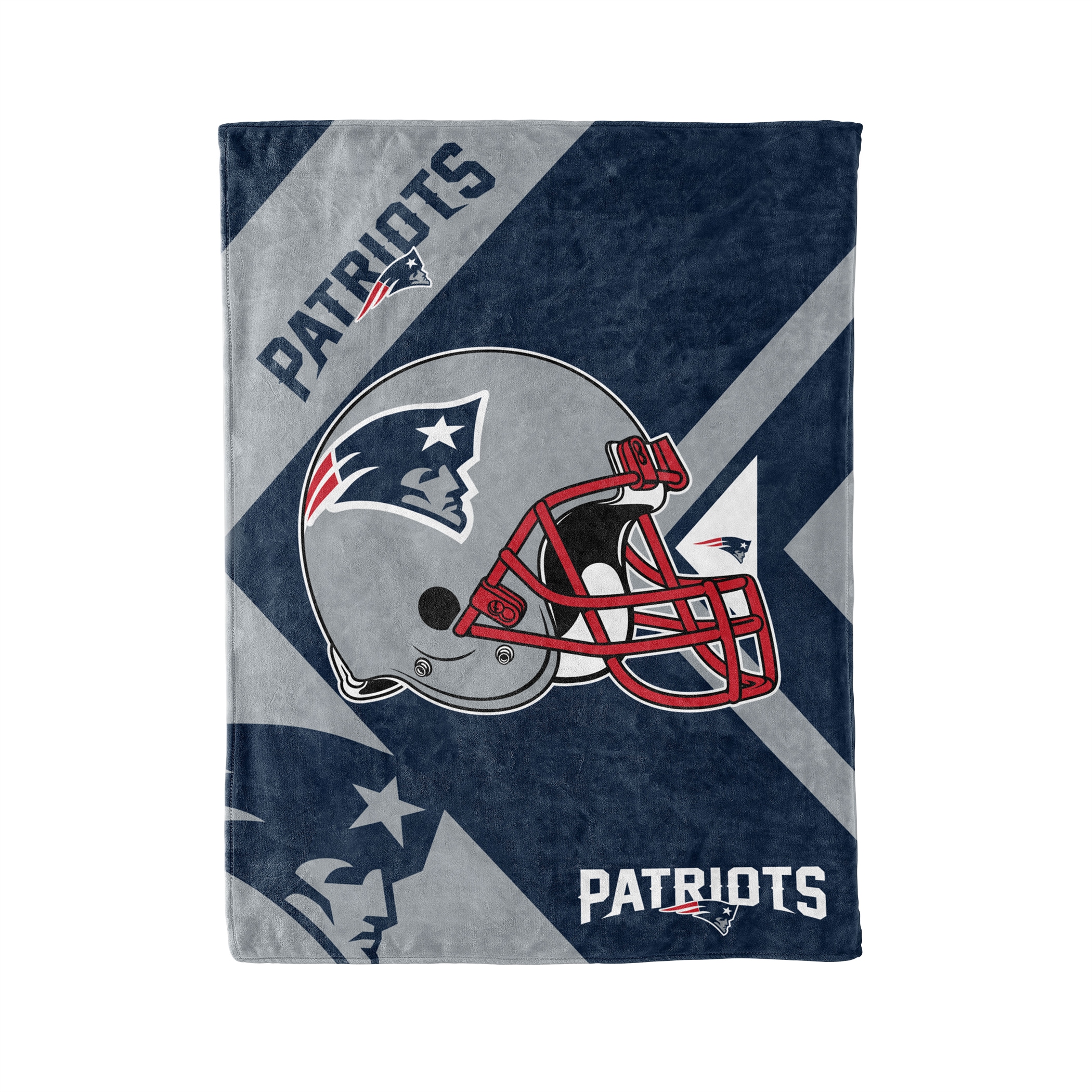 Nfl New England Patriots Helmet Stripes Flannel Fleece Blanket