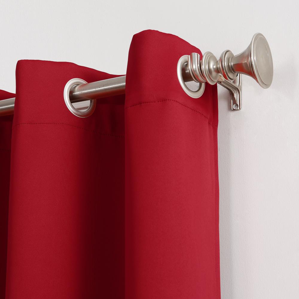 Red 63-Inch Blackout Grommet Curtain Panel