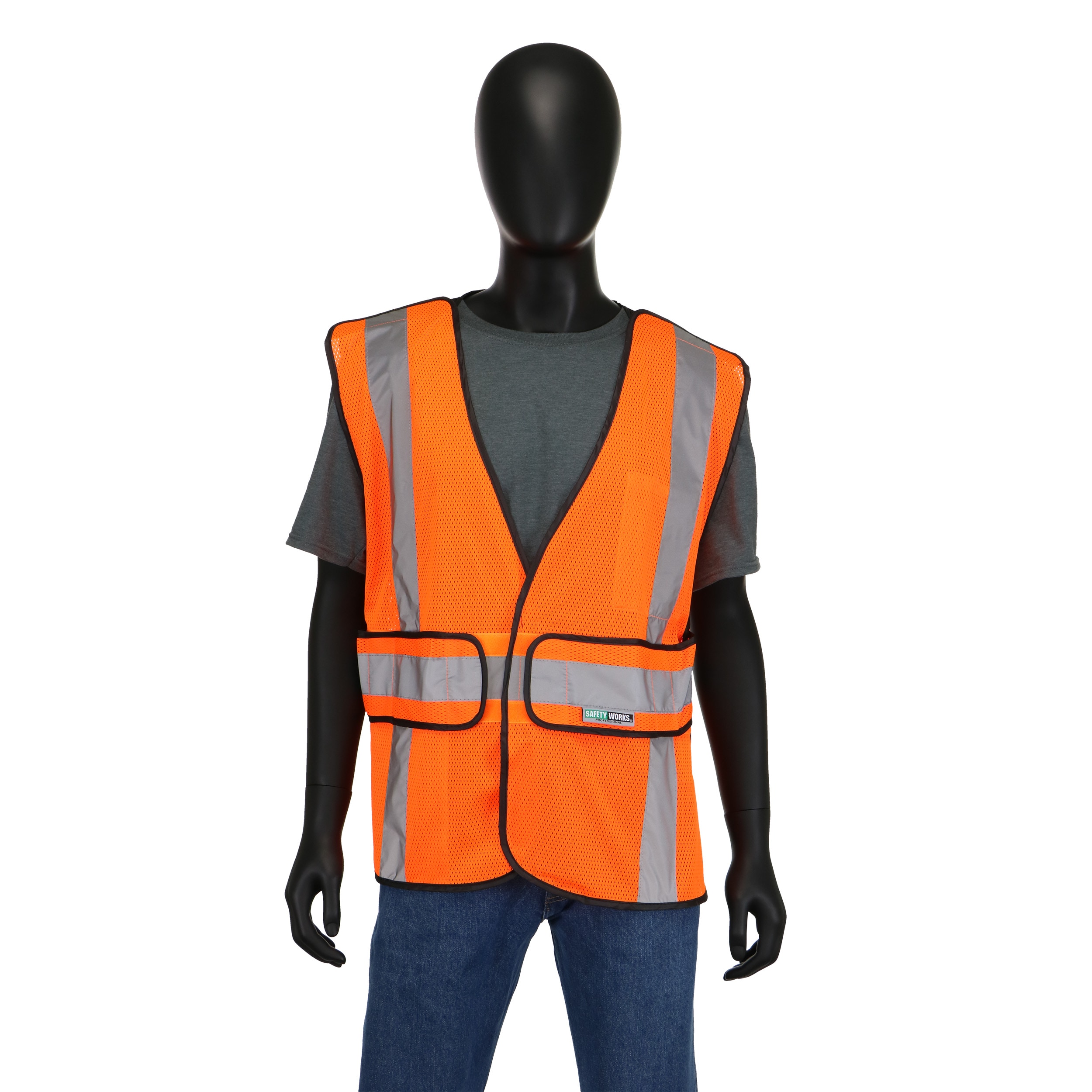 Safety Works Orange Polyester High Visibility (Ansi Compliant
