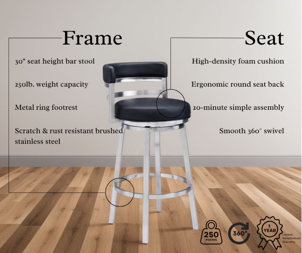 Armen Living LCMABABSBL30 stools - View #8