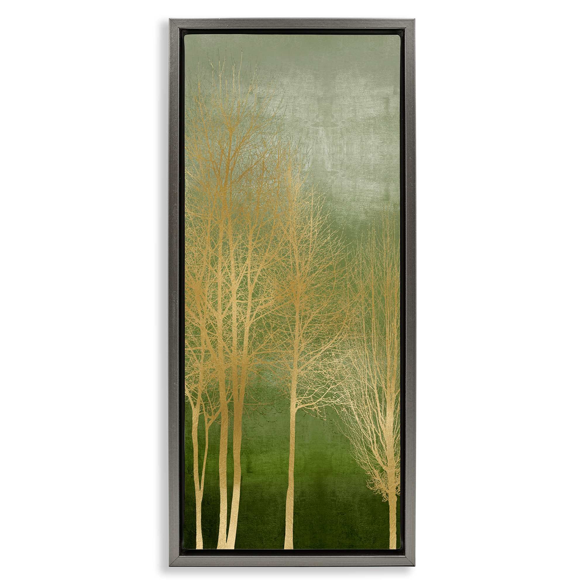 Stupell Industries BS-559-FFL-10X24 Minimal Gold Branches Floating Frame design by Kate Bennett