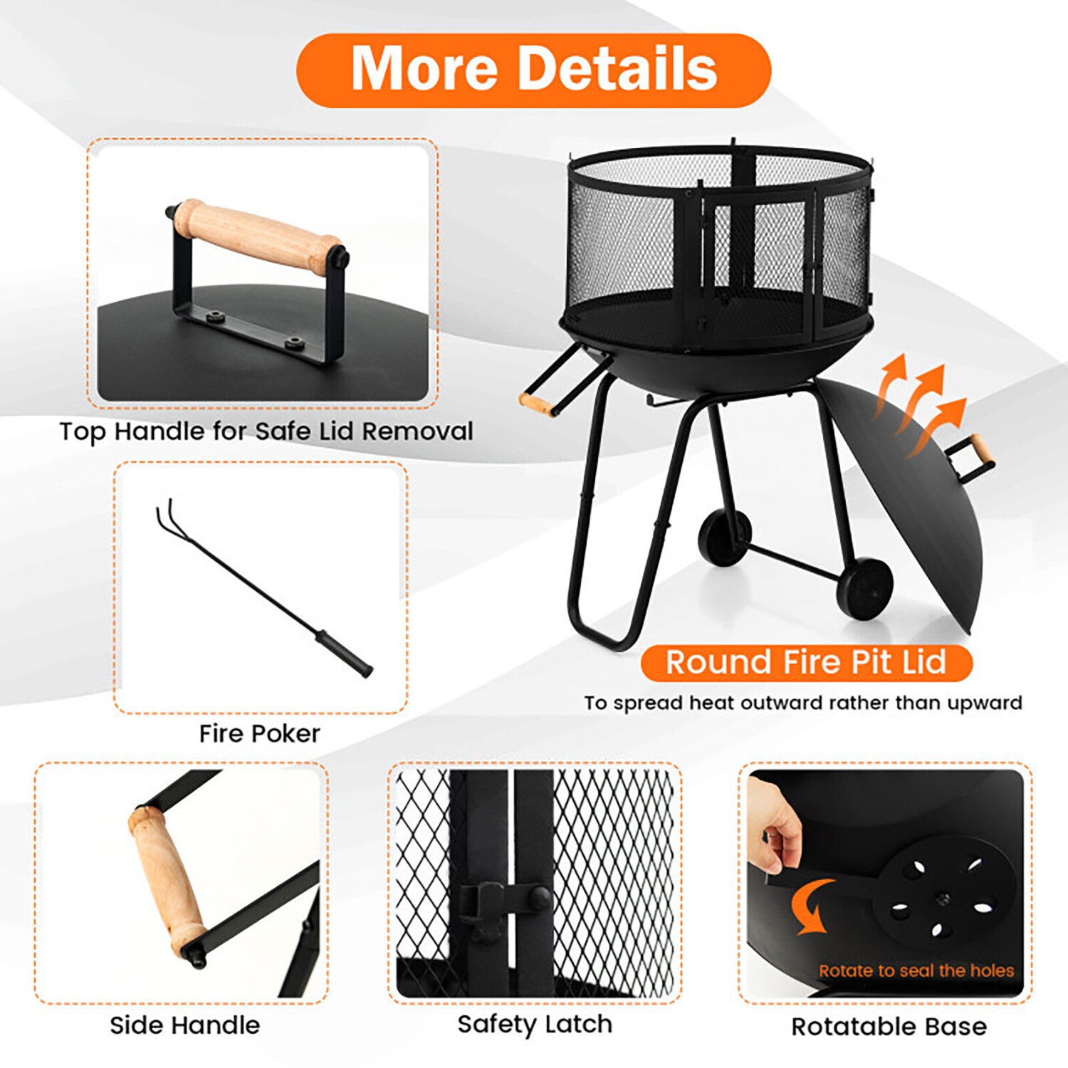 GZMR GZ-W22295 Outdoor-Woodburning-Firepits - View #6