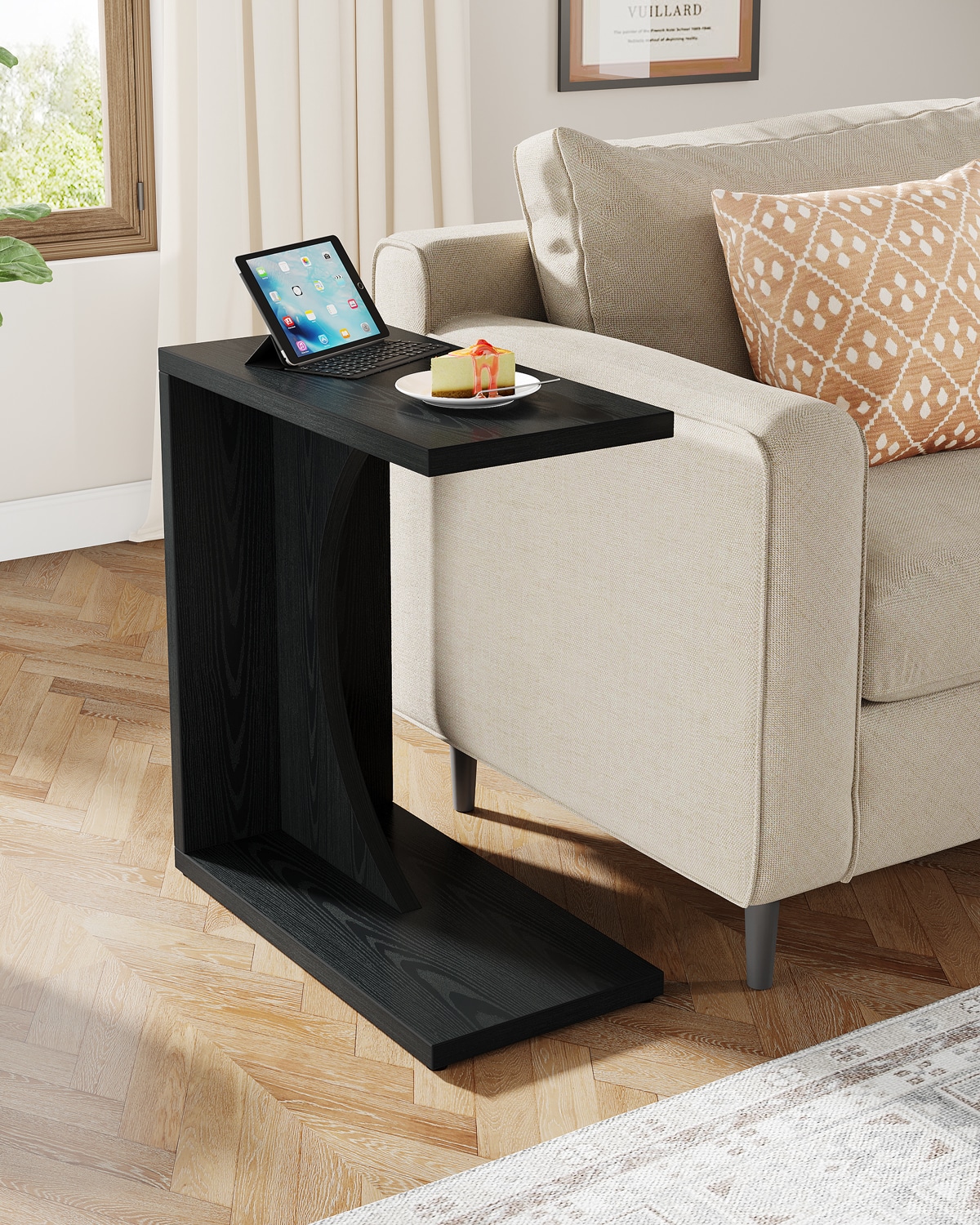 Fnova LWTJ-RY0202 End table 24-in W x 26-in H Faux marble Wood Rectangular Modern End Table Assembly Required