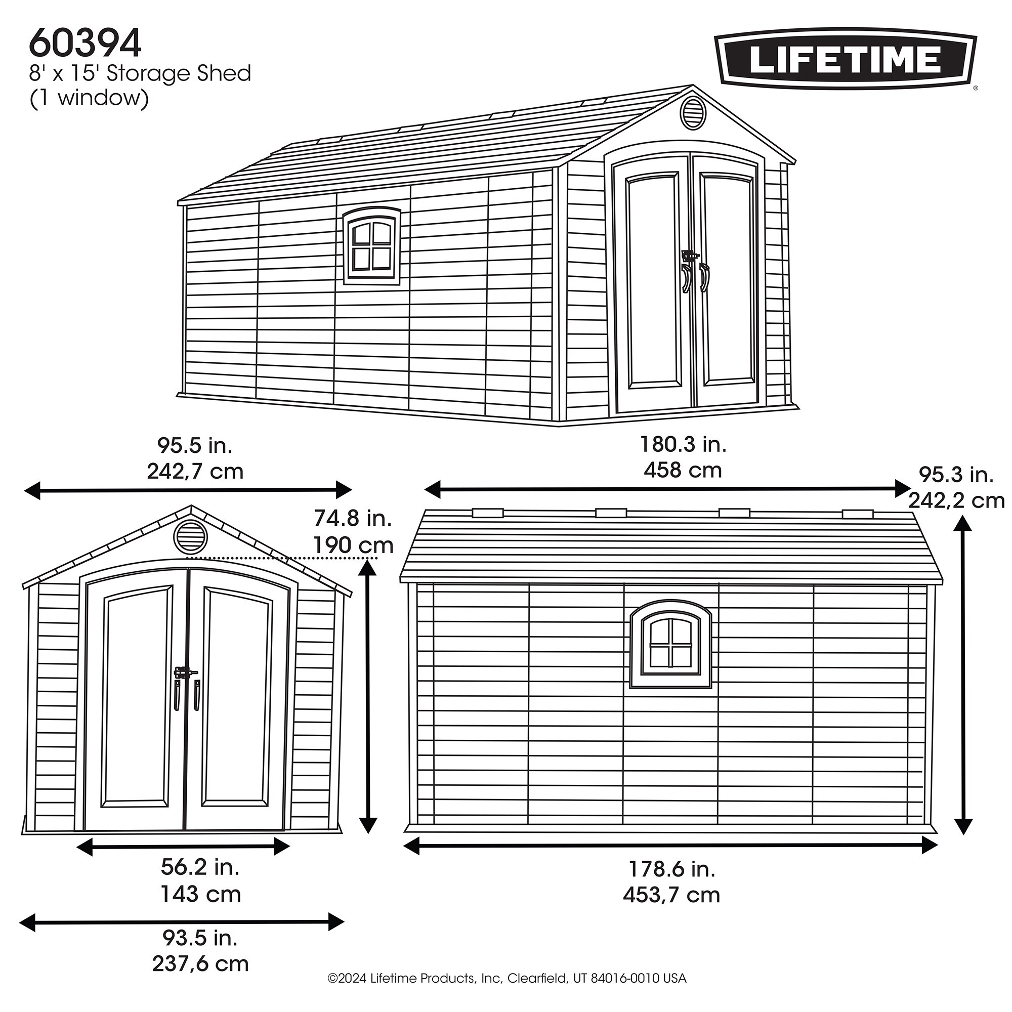 LIFETIME PRODUCTS 60394 Vinyl-Resin-Storage-Buildings - View #10