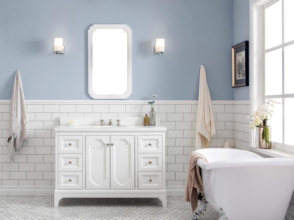 40" Floating Bathroom Vanity Set with Ceramic Sink 2 Drawers &  Open Sh