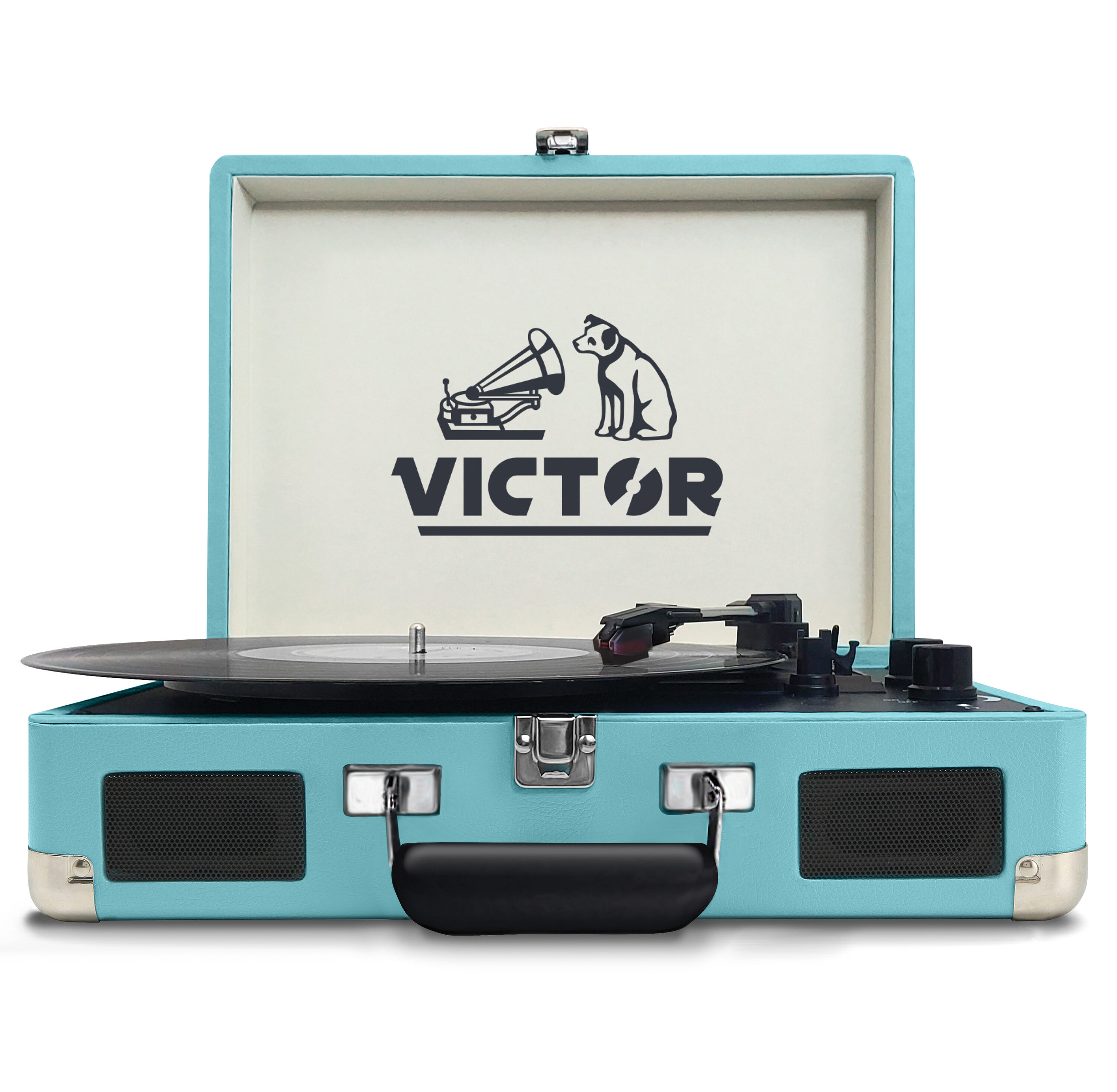 Victor Bluetooth Suitcase Turntable - Turquoise -  VSRP-800-TQ