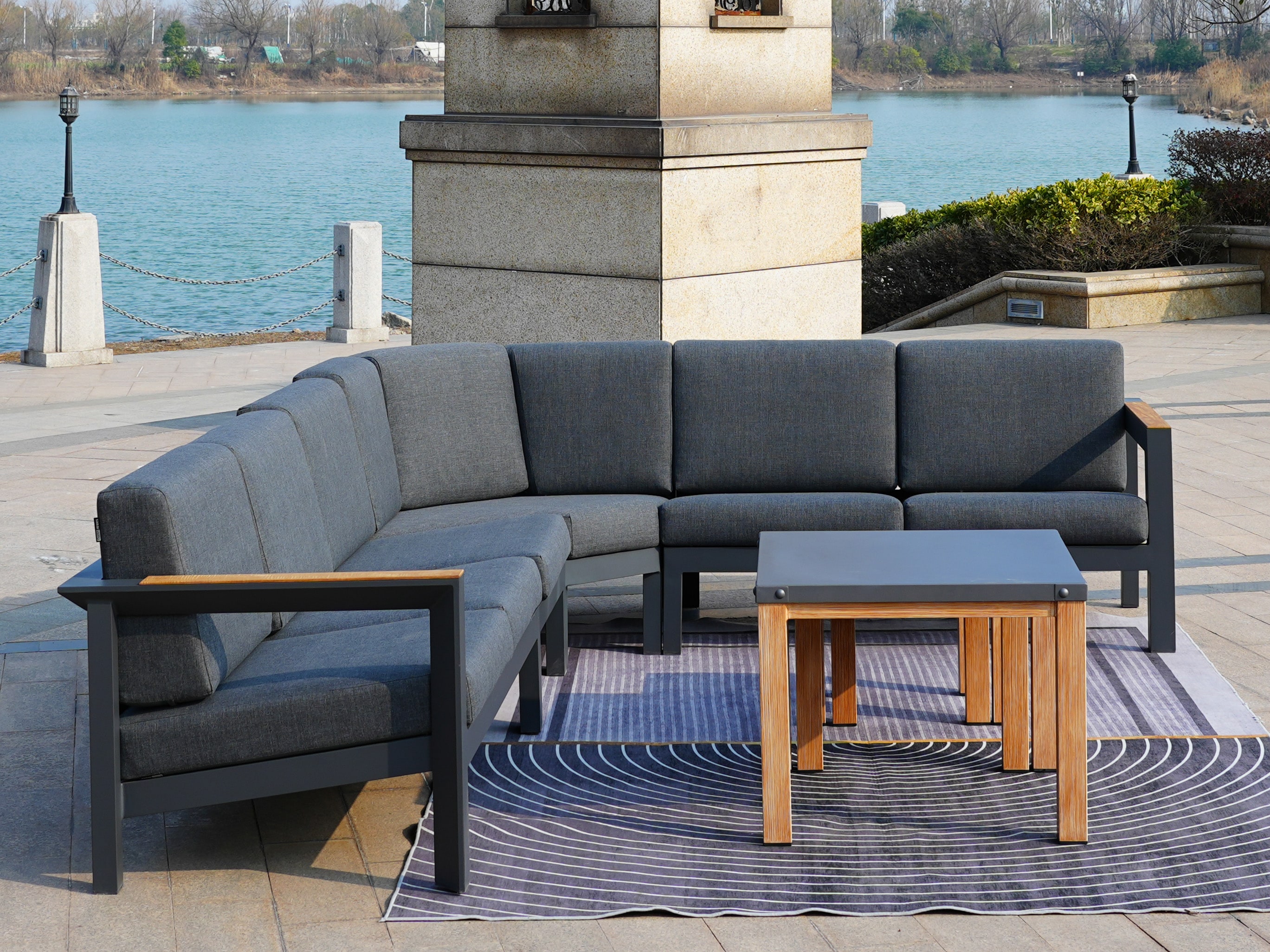 Moda Furnishings 2327-41T-NO-GR Patio-Conversation-Sets - View #4