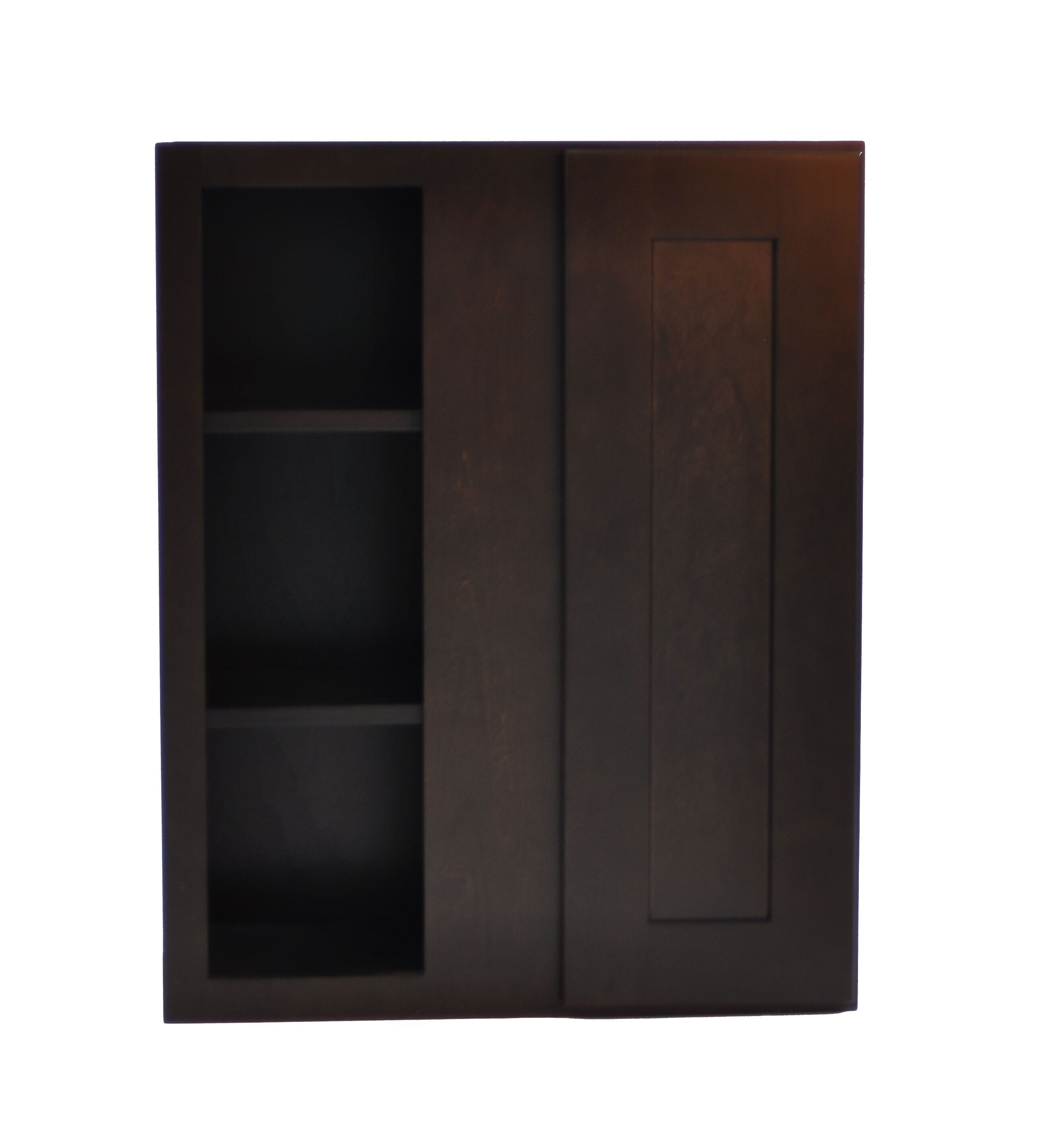 Design House 569350 Brookings 24-in W x 36-in H x 12-in D Espresso Maple Blind Blind Blind wall Ready to assemble Plywood Cabinet (Recessed Panel Shaker)