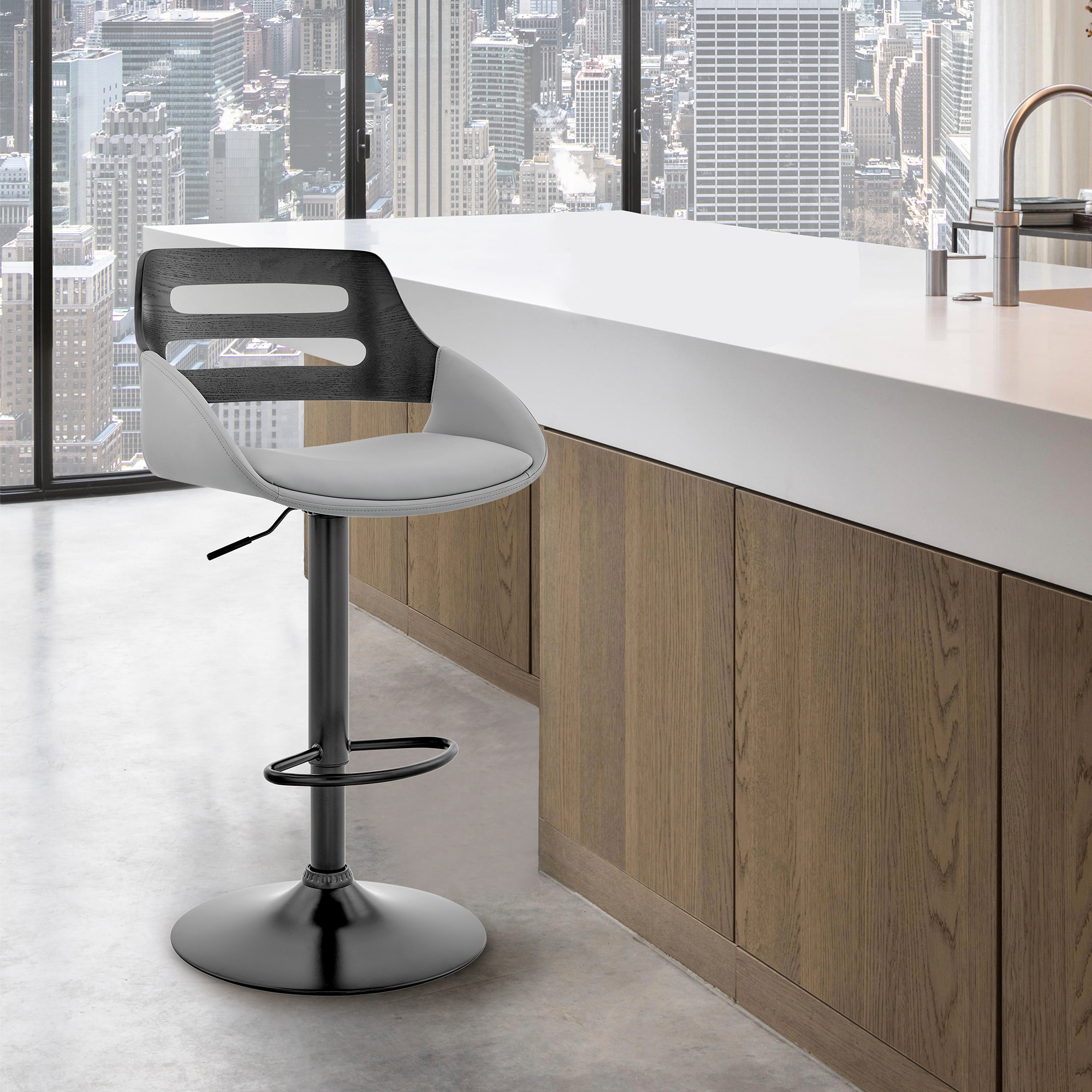 Armen Living LCKTBABLBLGR stools - View #10