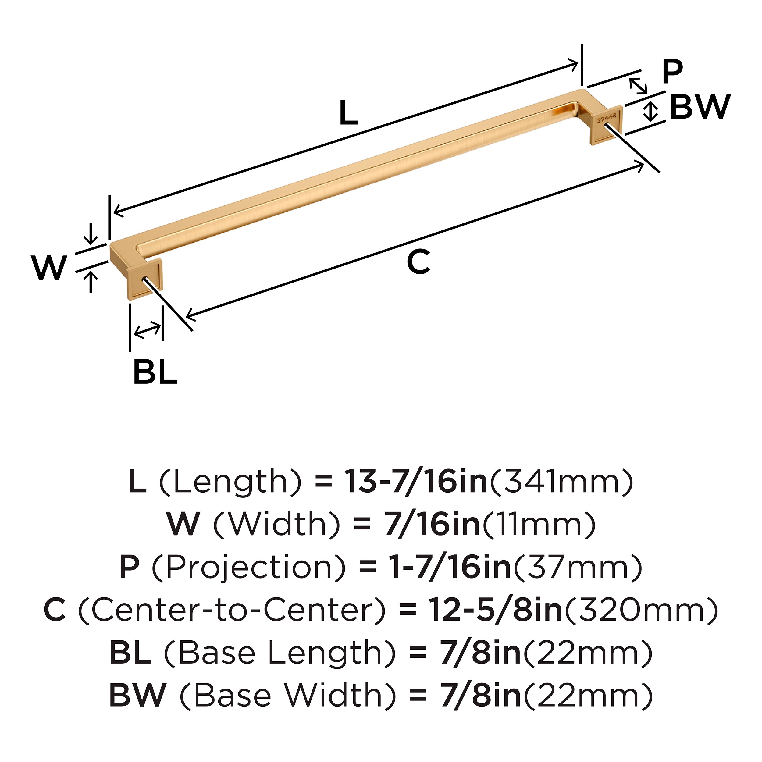 Amerock BP37448CZ Cabinet-Pulls - View #4
