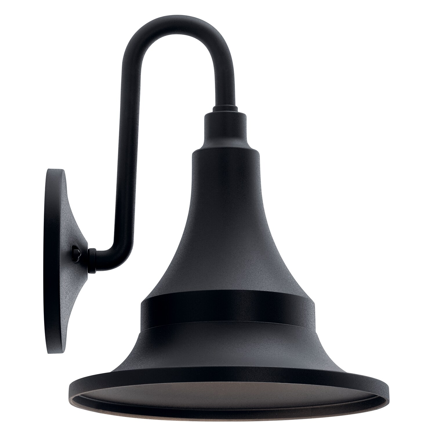 Hampshire Textured Black Bell-Shaped Outdoor Wall Light