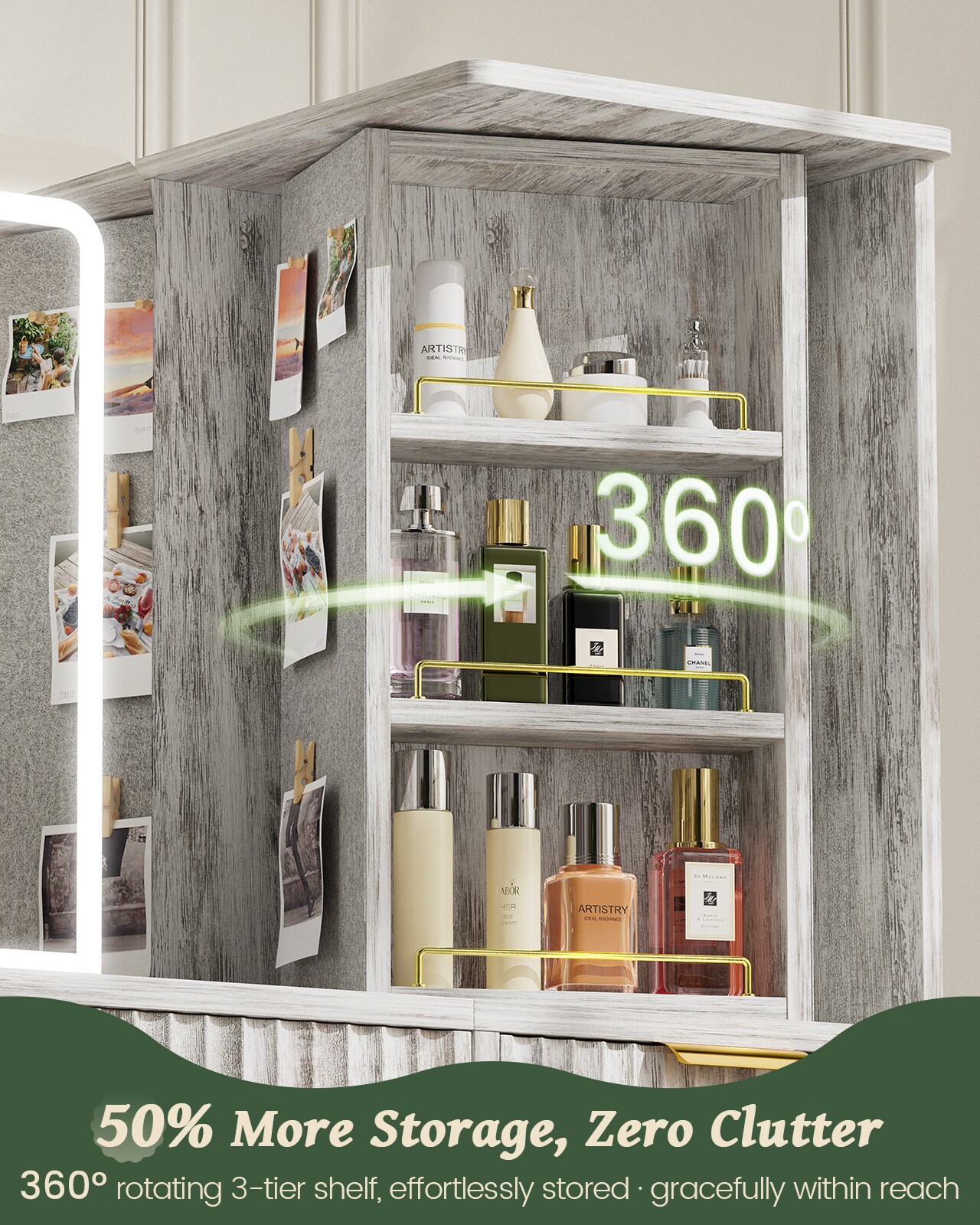 Wooakway VT02-WH Bedroom-Vanities - View #3