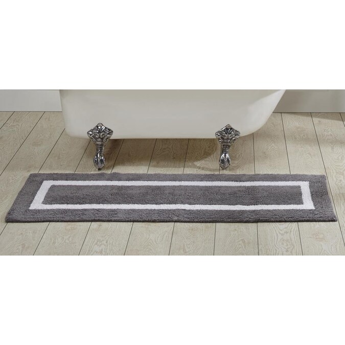 Hotel Collection Bath Rug 60, Gray And White Bathroom Rugs