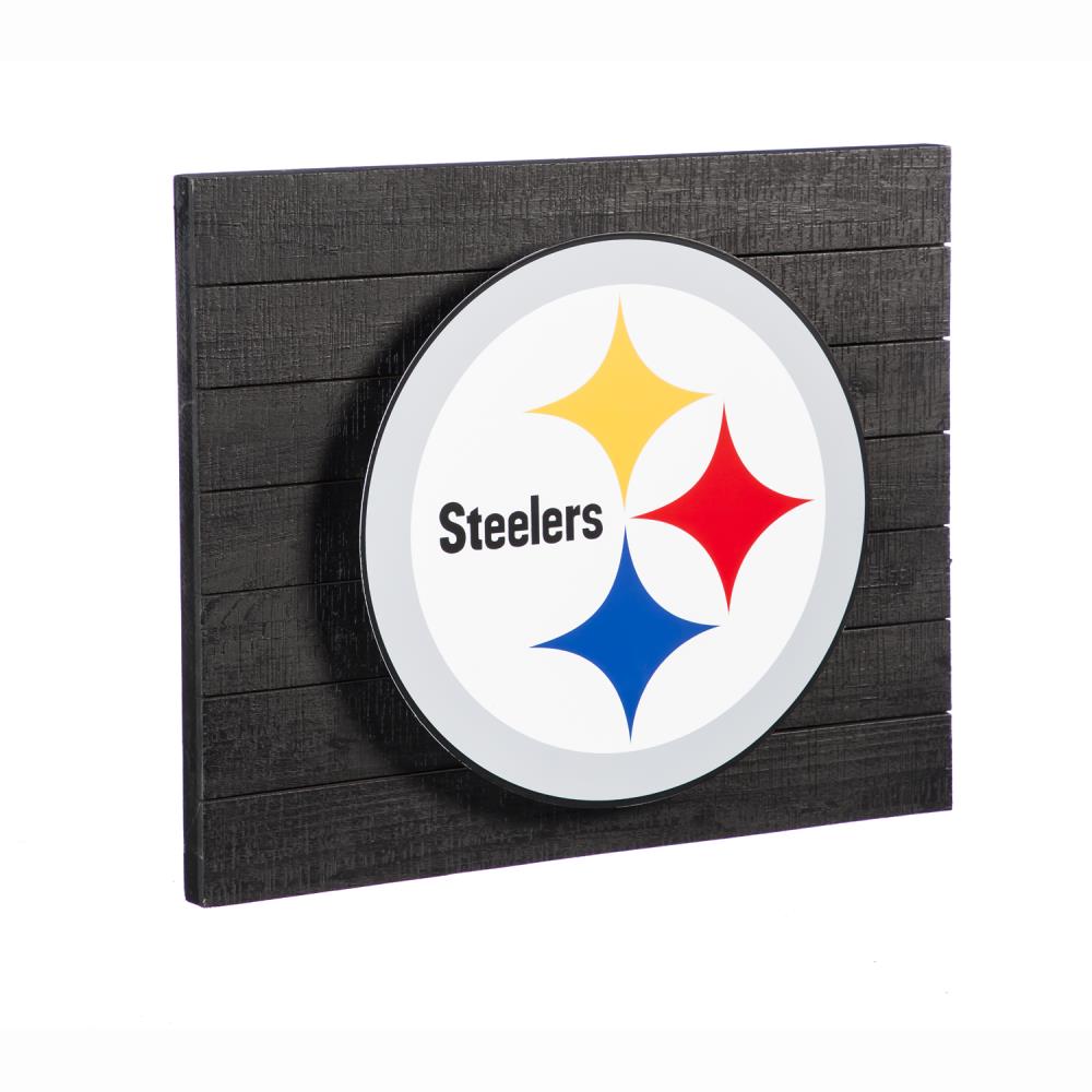 Pittsburgh Steelers Round Wood Sign