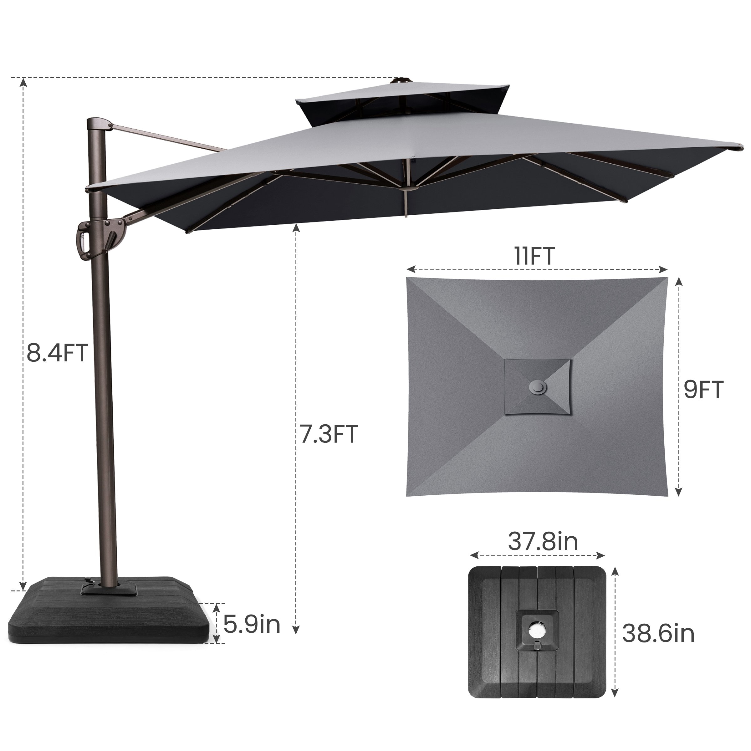 Crestlive Products CL-PU049DGY Umbrellas-2 - View #3