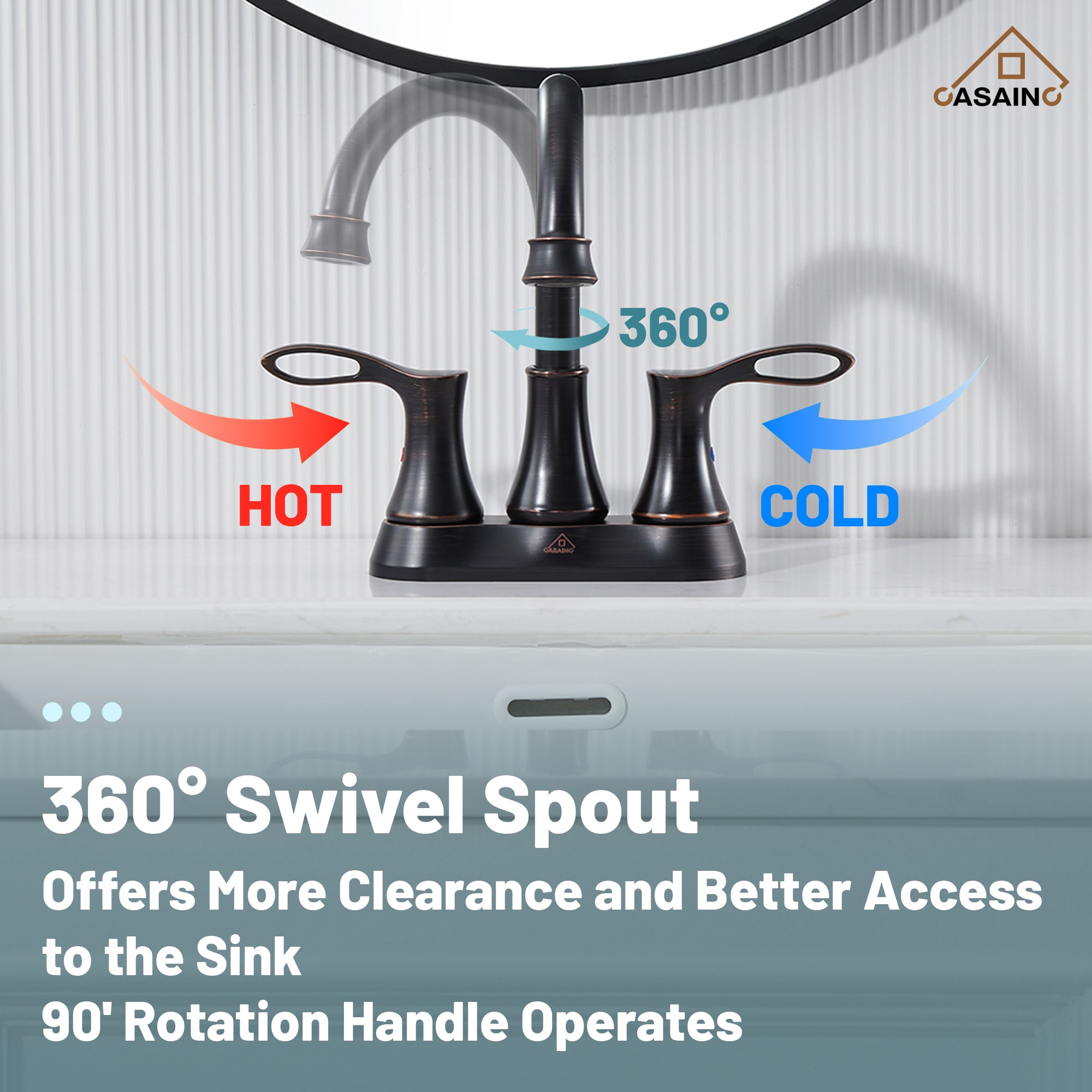 CASAINC ODB-18011-Q Lavatory-Faucets - View #8