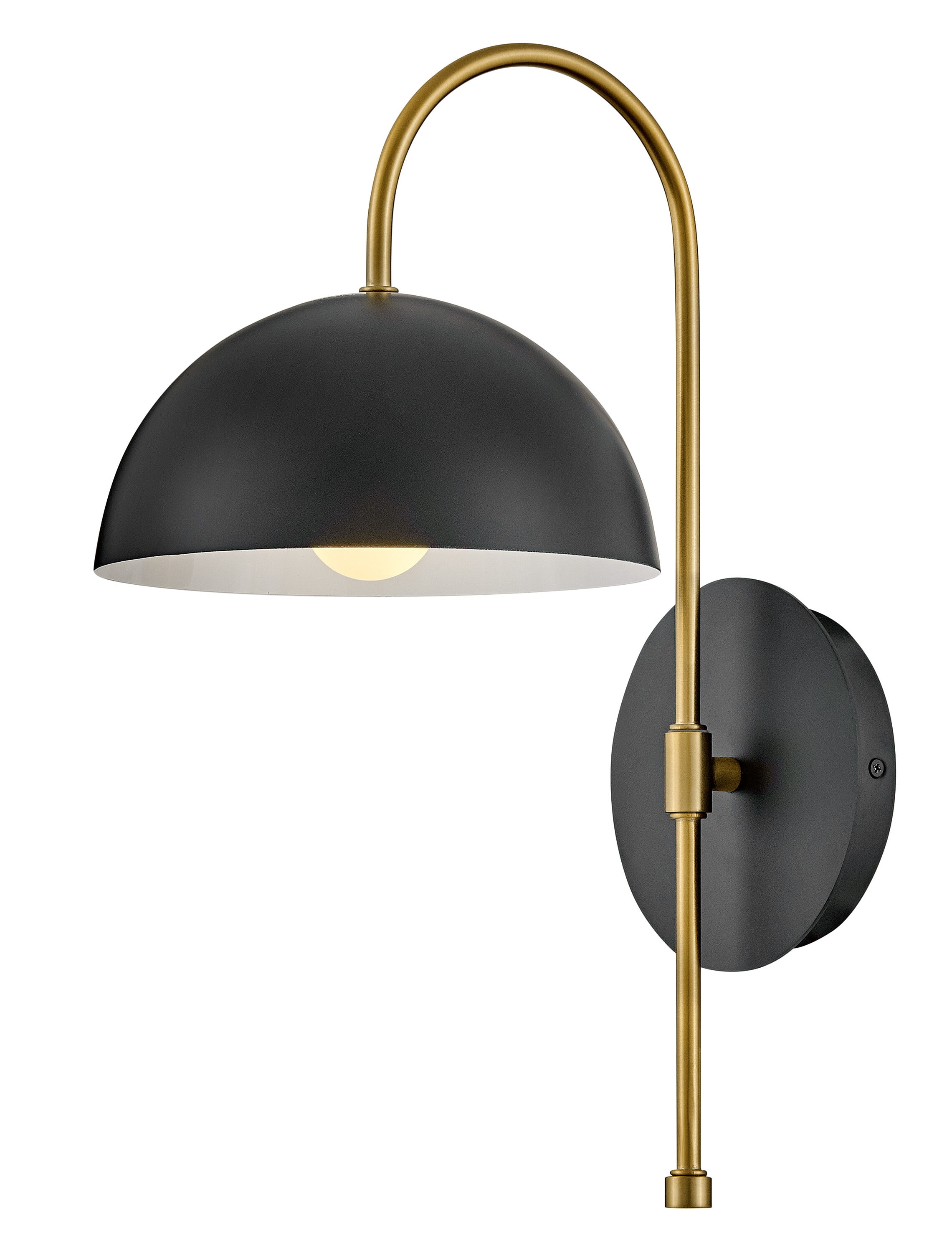 Lark 83300BK Lou 8-in W 1 -Light Satin Black Wall Sconce