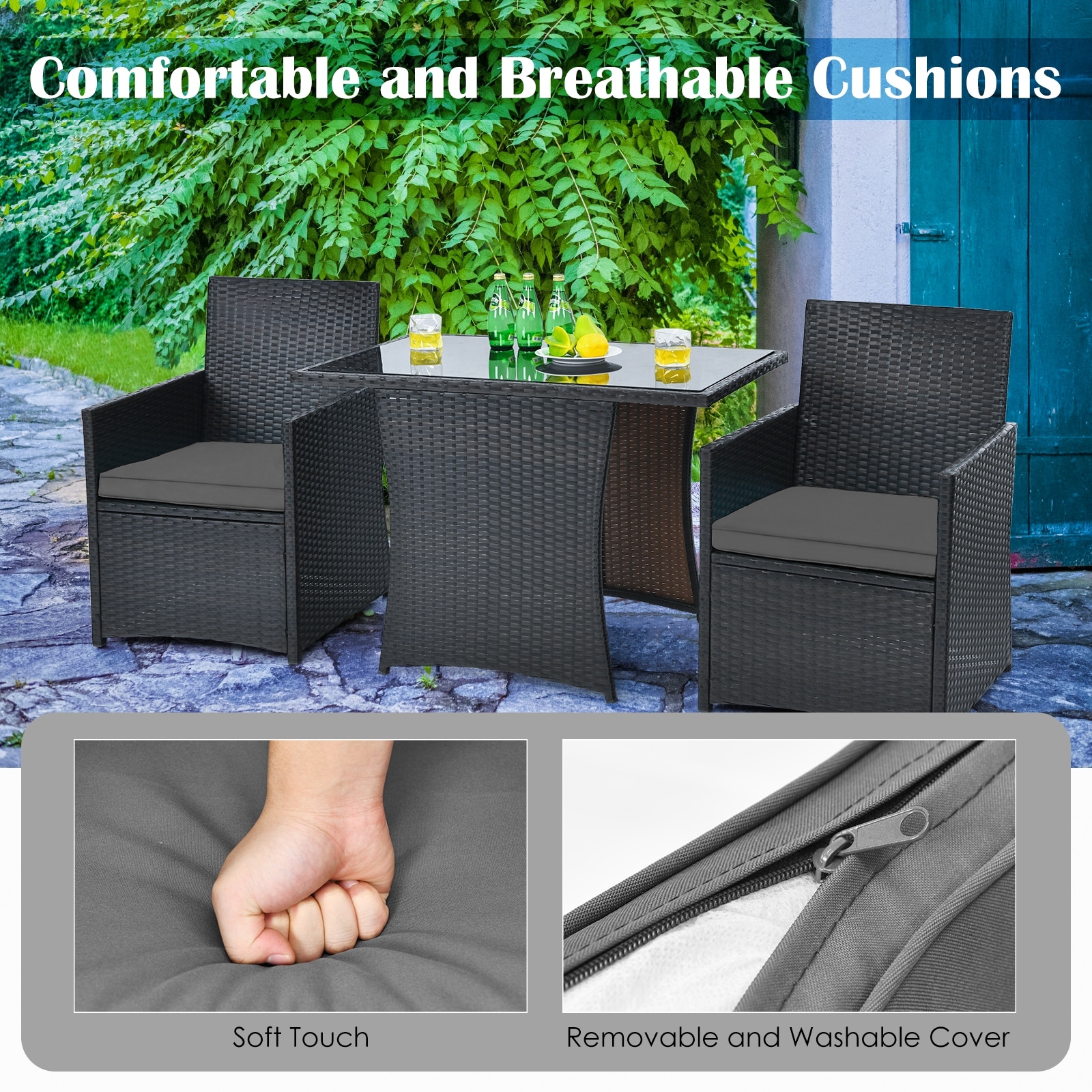 Clihome CWCH-HW68AC178GR Patio-Conversation-Sets - View #8