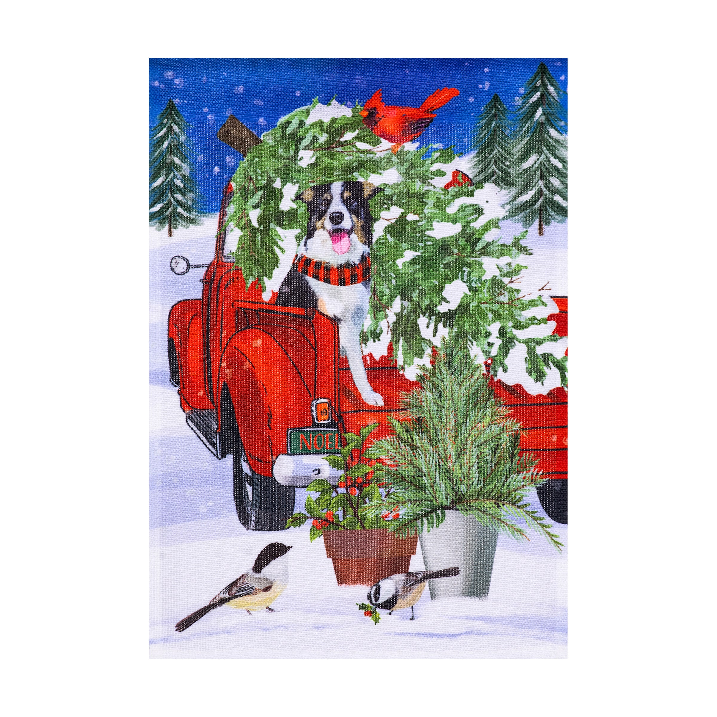 Style Selections ZL14BS12586B 1-ft W x 1.5-ft H Christmas Garden flag