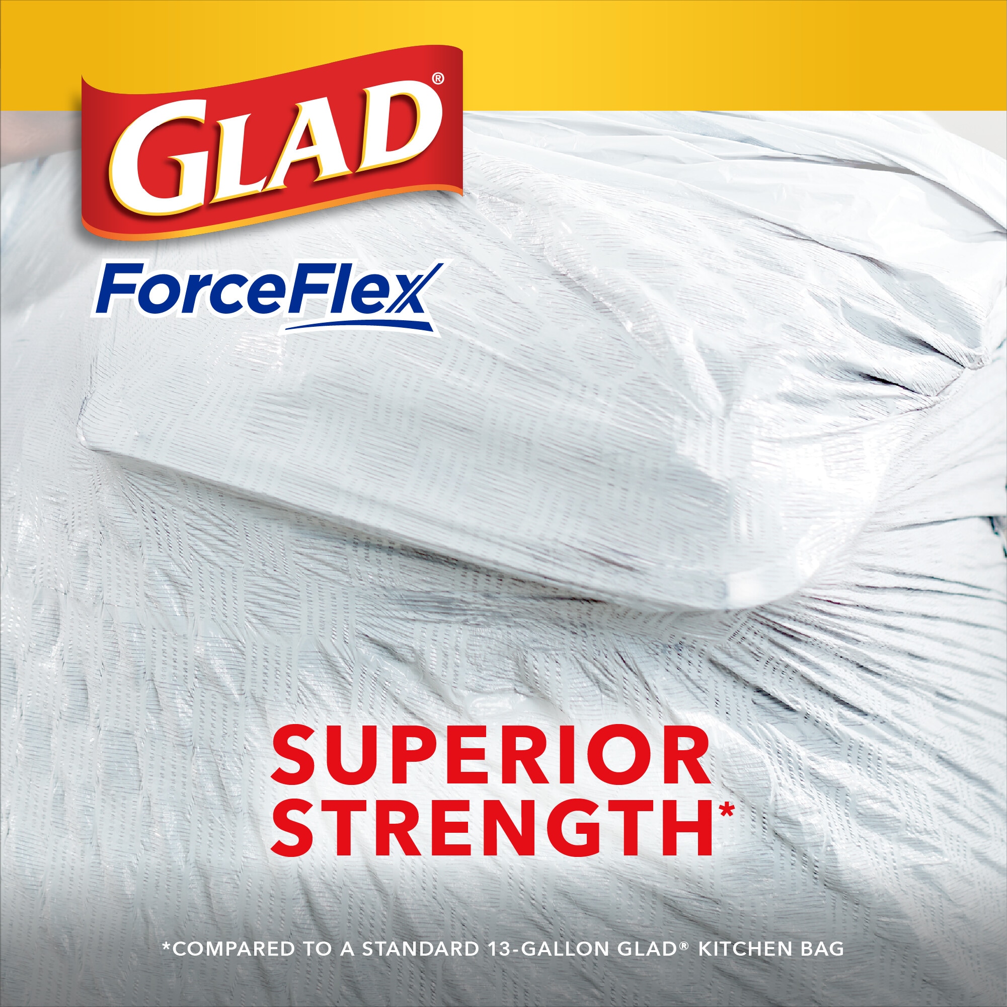 Glad ForceFlex Tall Kitchen Drawstring Trash Bags - 13 CLO78362CT, CLO  78362CT - Office Supply Hut