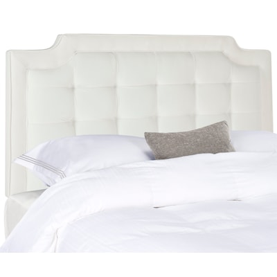Safavieh Sapphire White King Synthetic, Tall White Tufted Headboard King