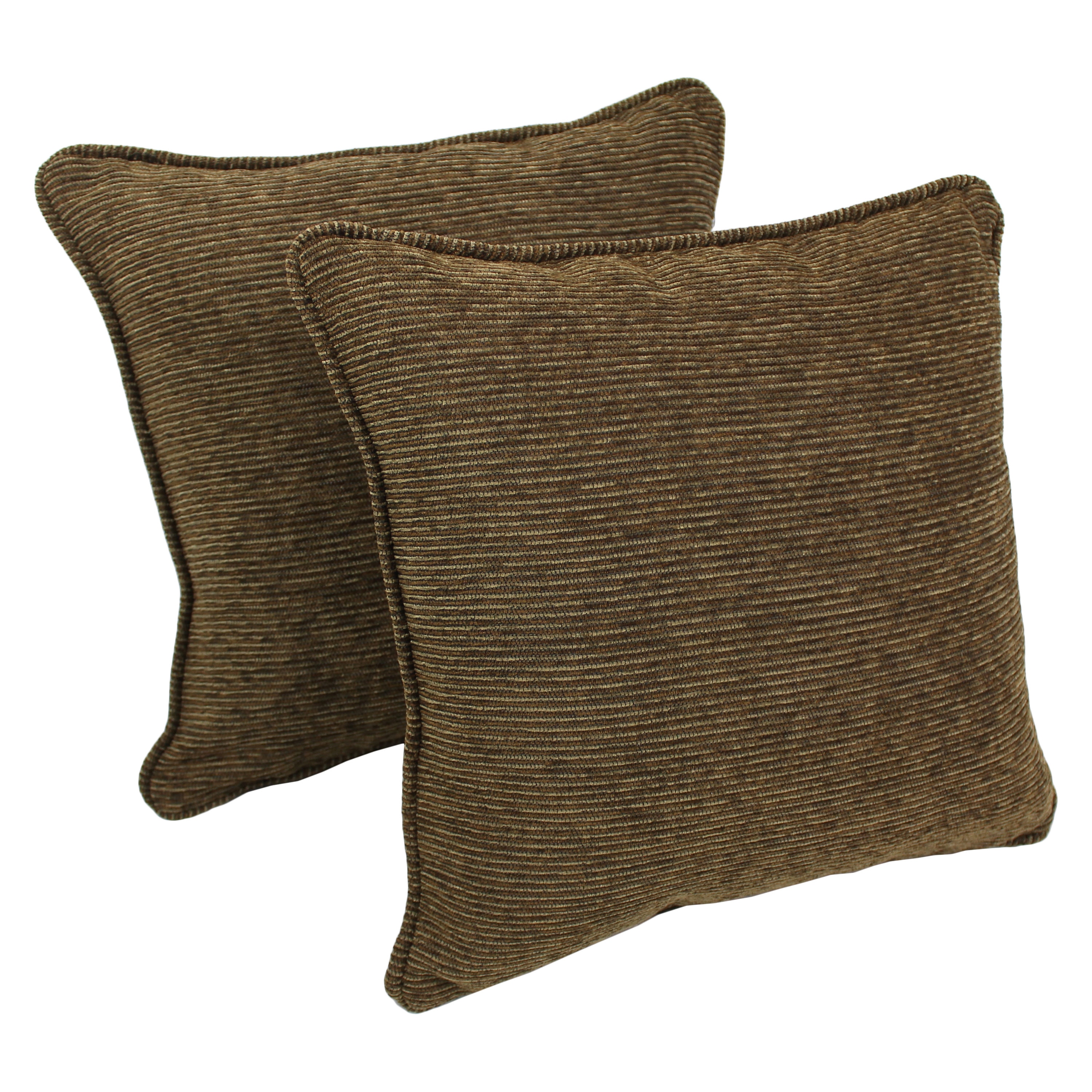 Blazing Needles 9810-CD-S2-JCH-06 2 -Piece 18-in x 18-in Vermont Square Indoor Decorative Pillow