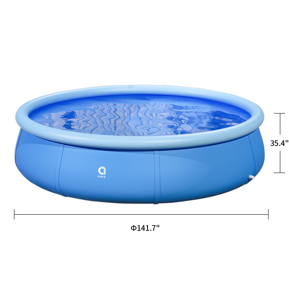 stave rookie labyrint FUFU&GAGA Inflated Swimming Pool 12-ft x 12-ft x 35.4-in Round Above-Ground  Pool in the Above-Ground Pools department at Lowes.com