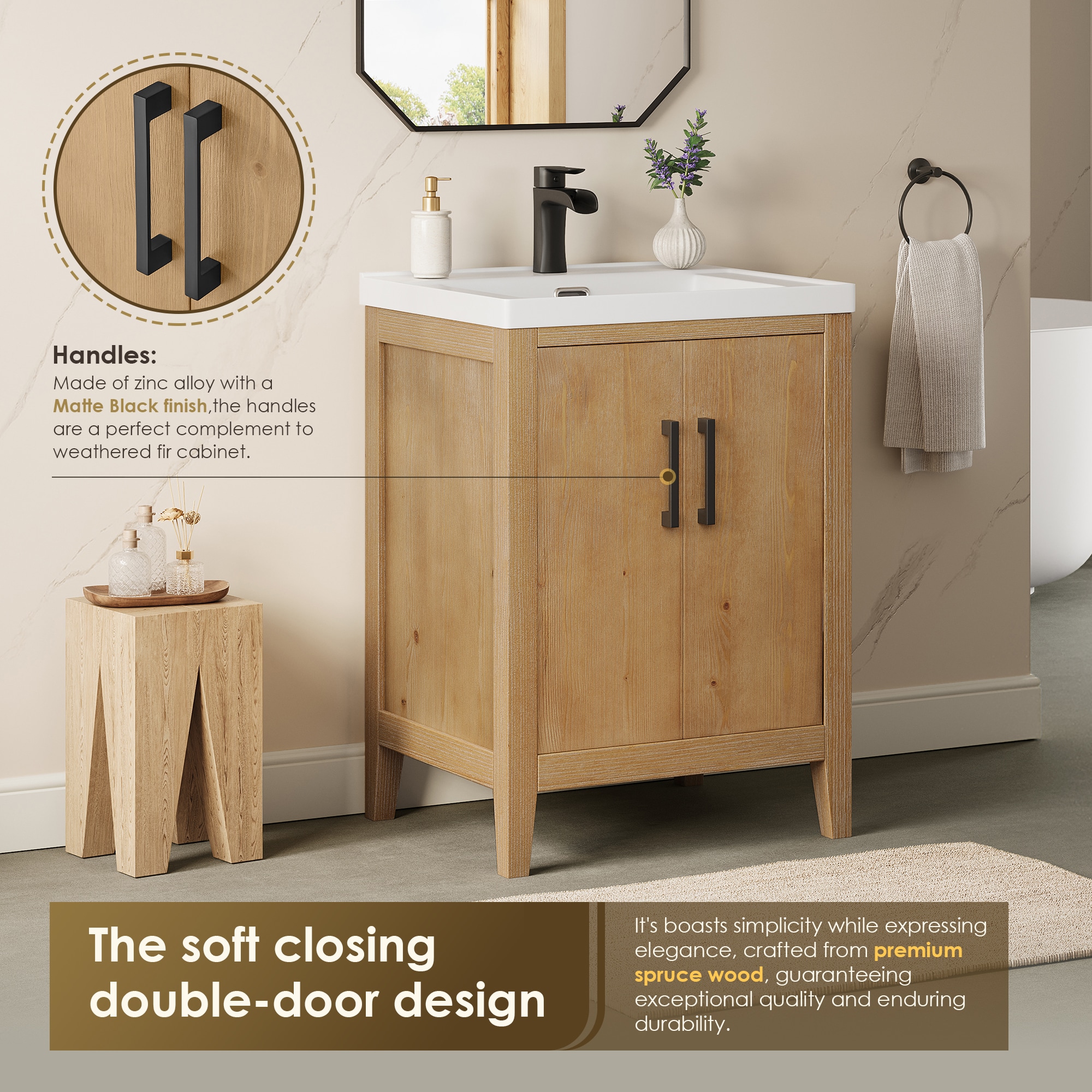 Altair 566024-WF-WH-NM Bath-Vanity-Combo - View #6
