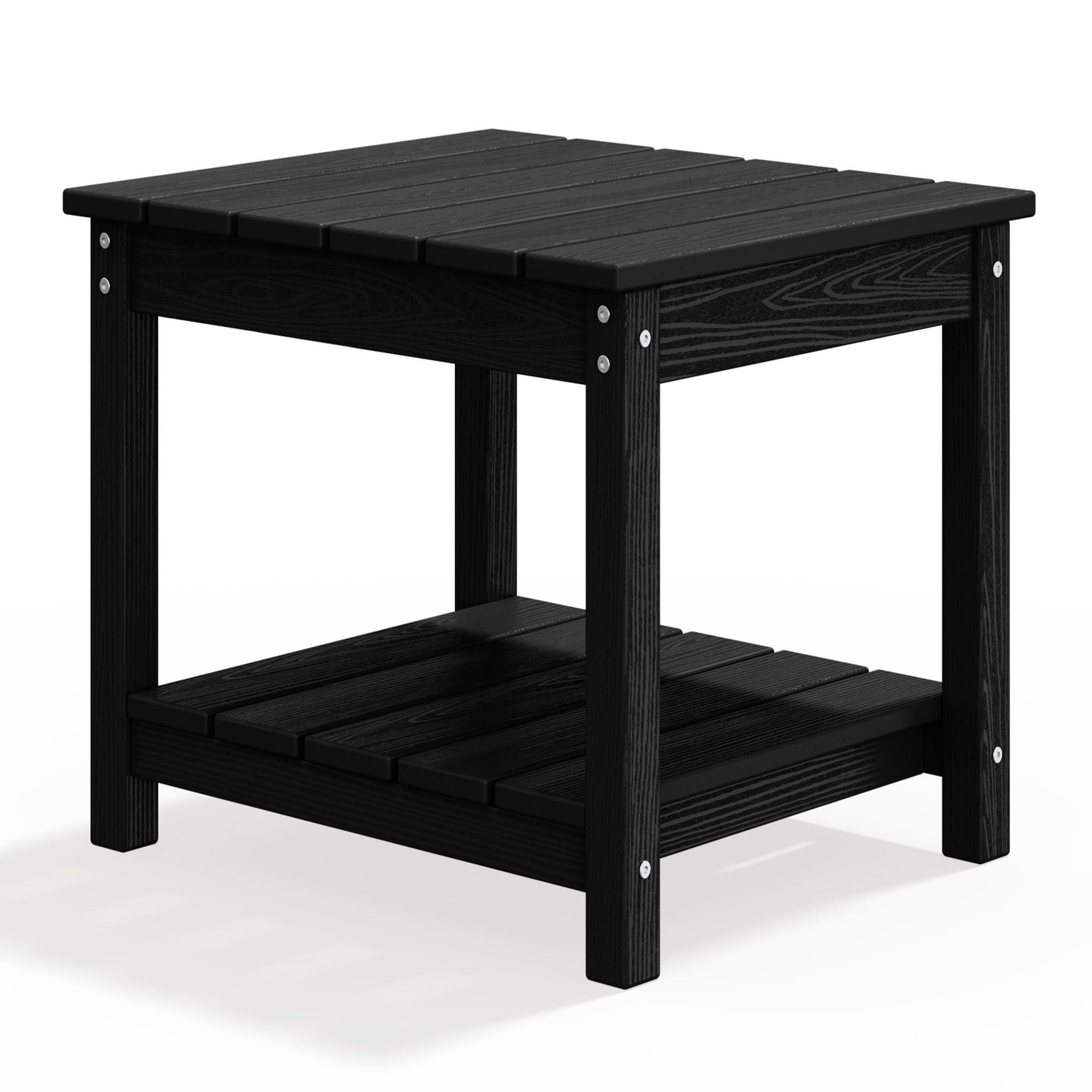 JEAREY PSCJ-BK Outdoor Side Table Rectangle Outdoor End 19.7-in W x 22.8-in L