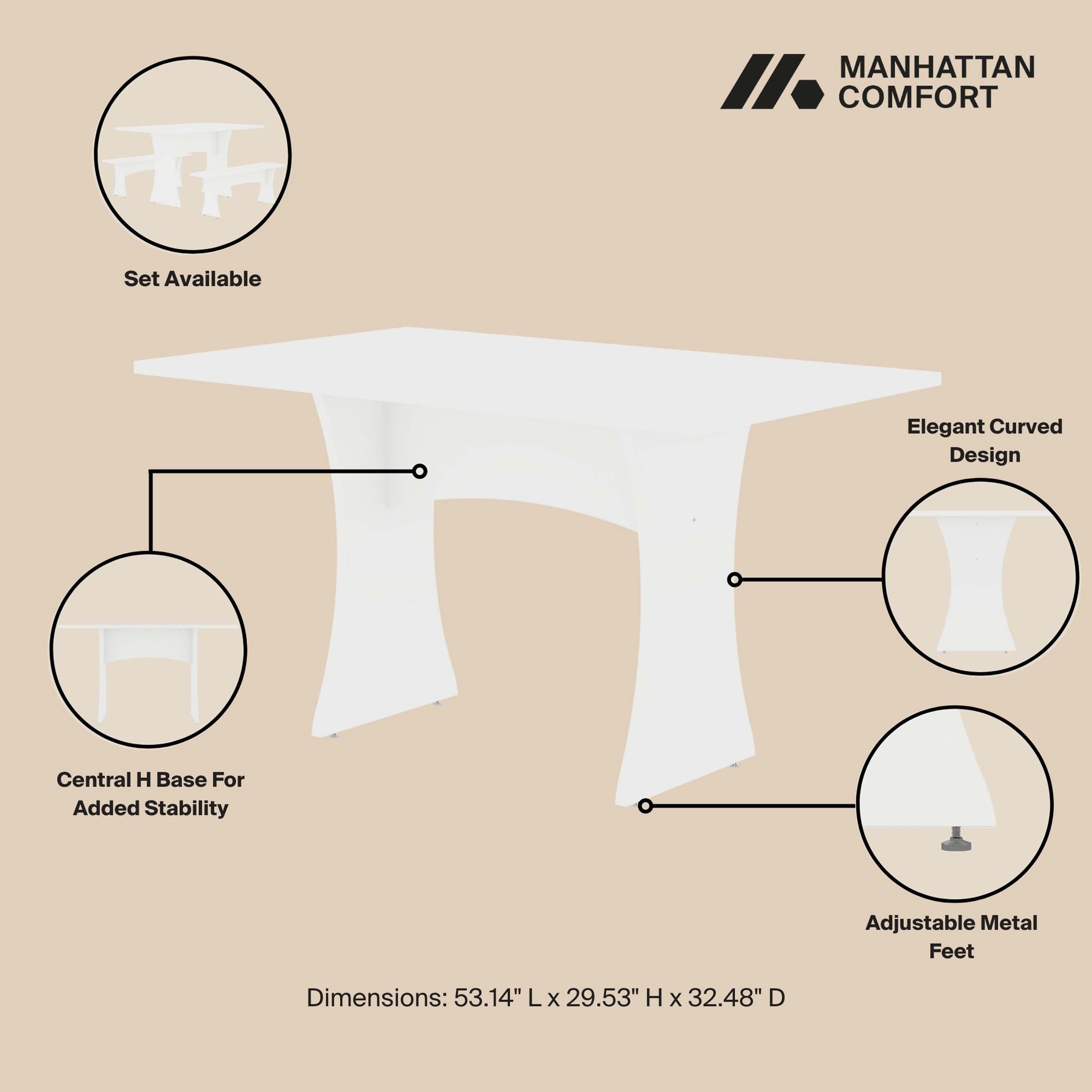 Manhattan Comfort 187GMC1 Dining-Tables - View #4