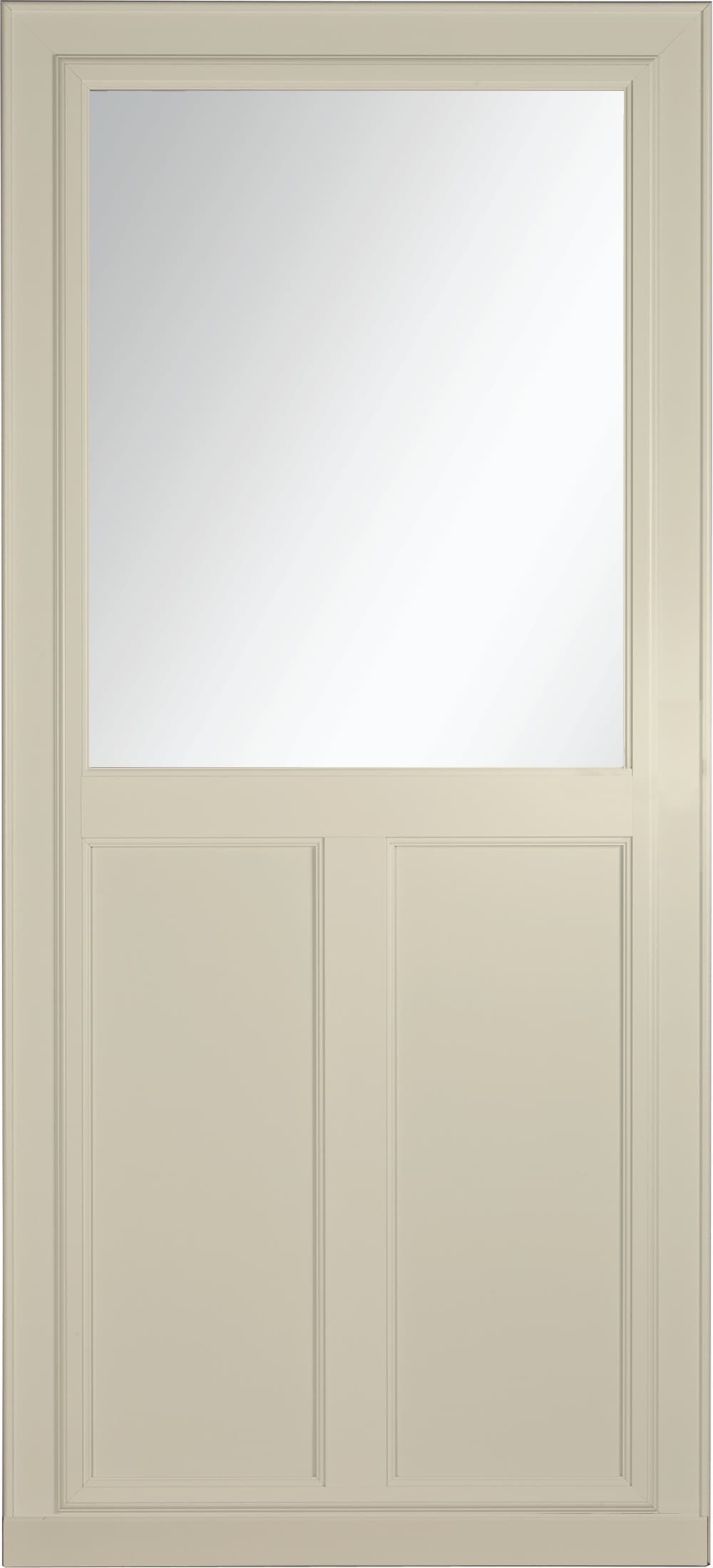 Tradewinds Selection 36-in x 81-in Almond High-view Retractable Screen Aluminum Storm Door in Off-White | - LARSON 14608082