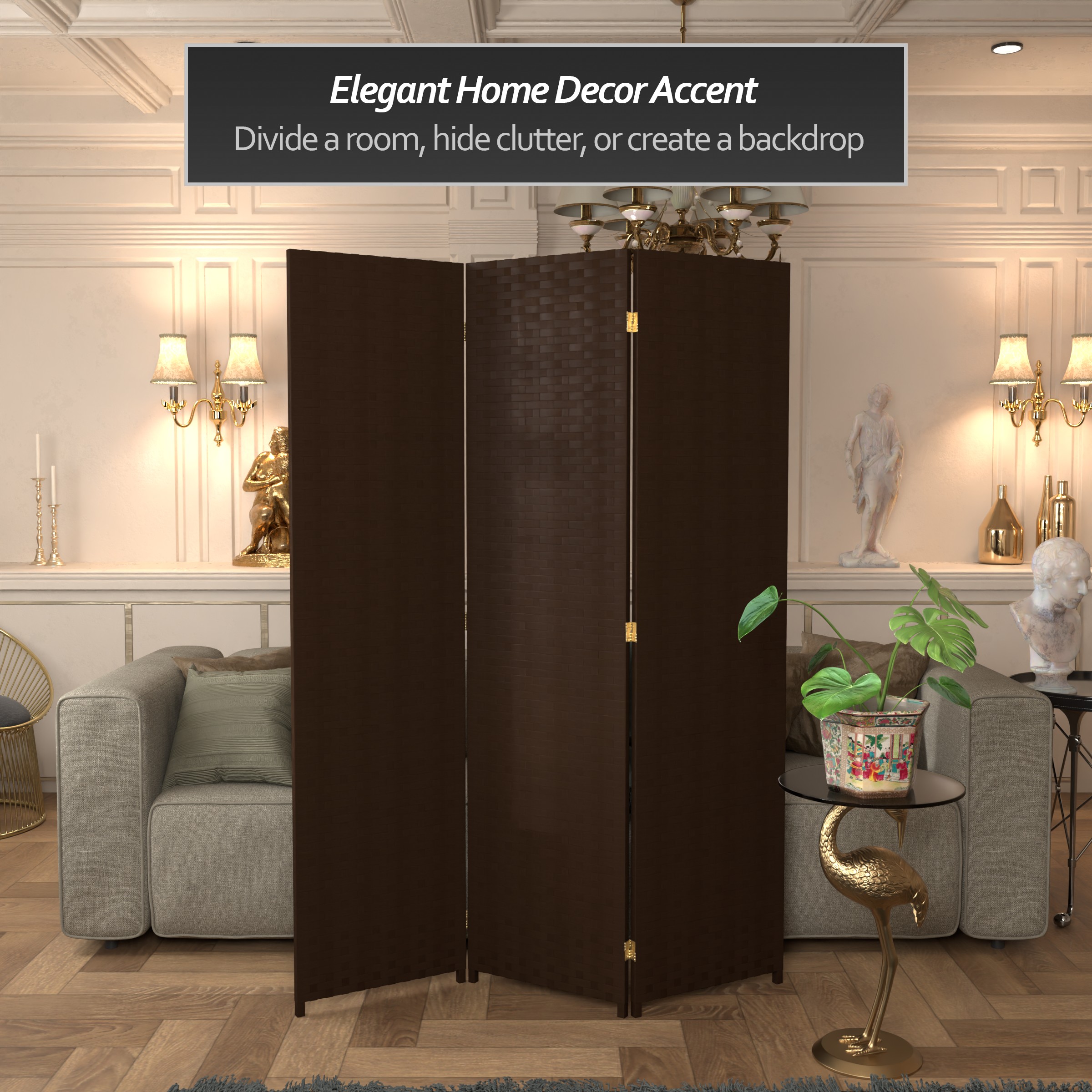 Oriental Furniture SSFIBER-3P-DMOC Indoor-Privacy-Screens - View #3