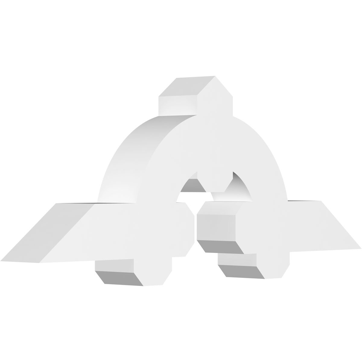 Ekena Millwork GBP036X14X0404ERI00 Ericson White PVC Gable bracket