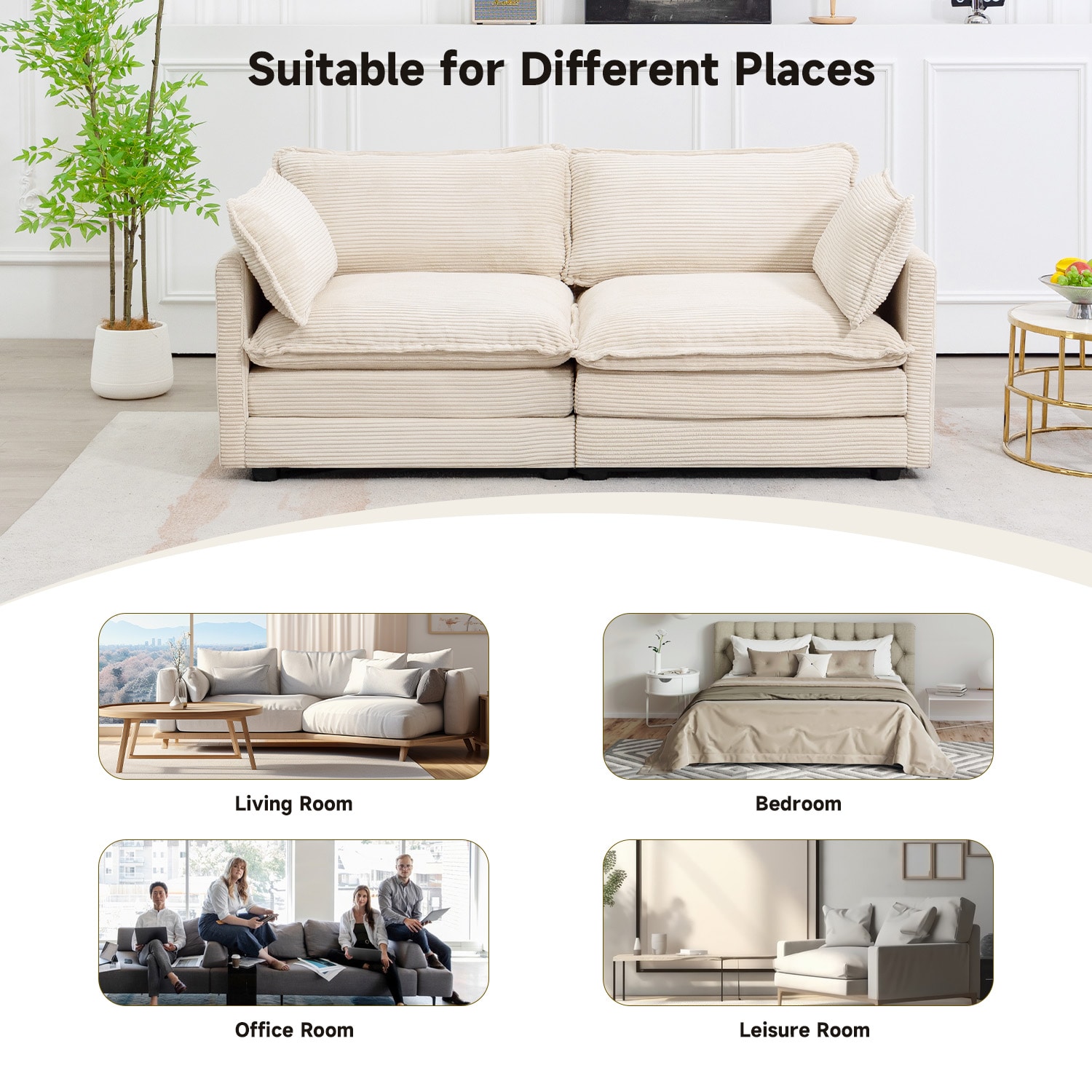 VOUA SAF-NKSYJY-BE Sofas-Loveseats - View #5