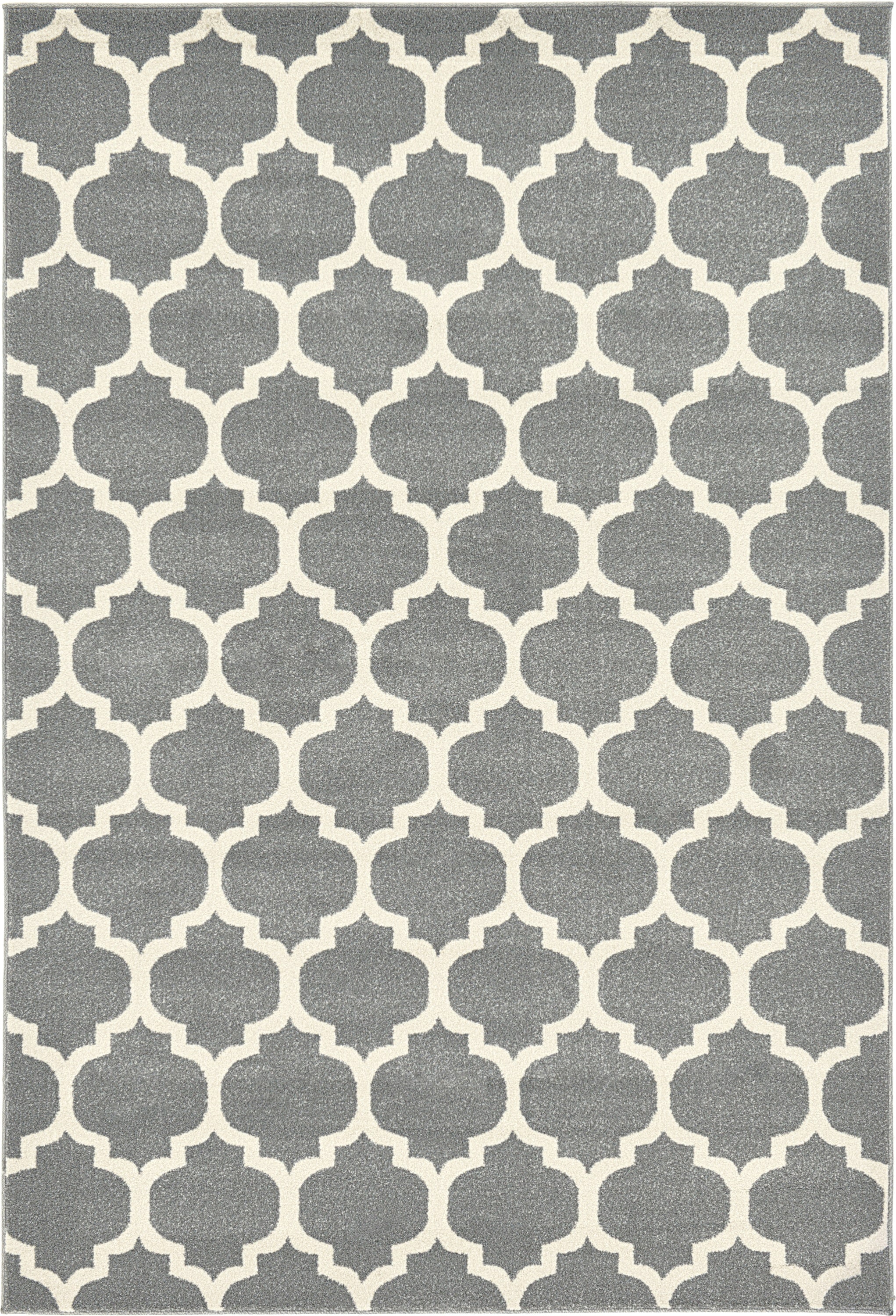 Unique Loom 3120671 Philadelphia Trellis 6 x 9 (ft) Loomed Polypropylene Gray/Beige Rectangular Indoor Geometric Area rug