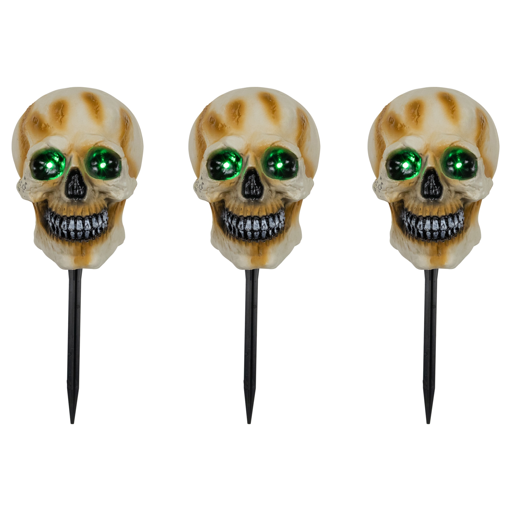 Northlight 34855027 1.25-ft Laughing Lighted Skeleton Pathway marker 3 -Pack