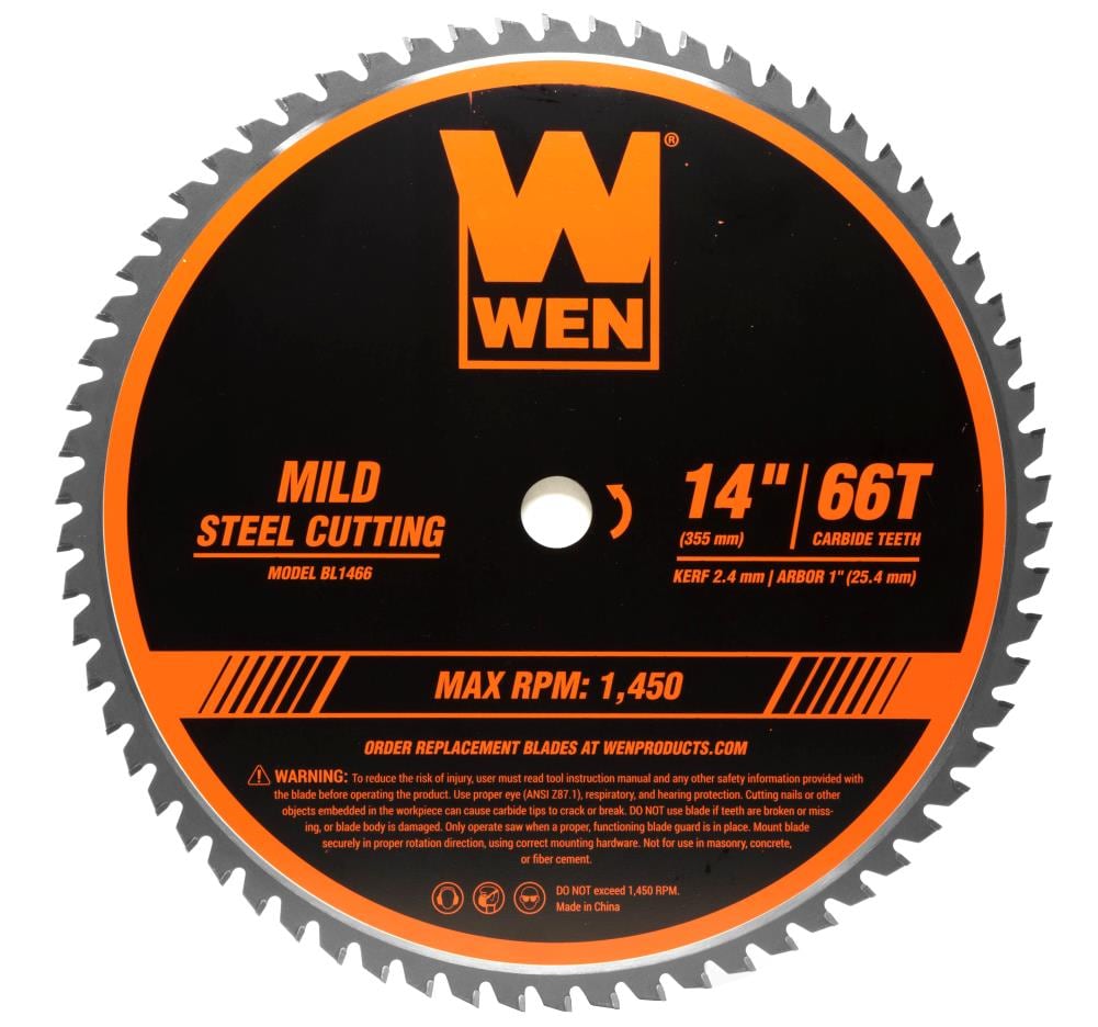 Wen 14 In 66 Tooth Tungsten Carbide Tipped Steel Circular Saw Blade