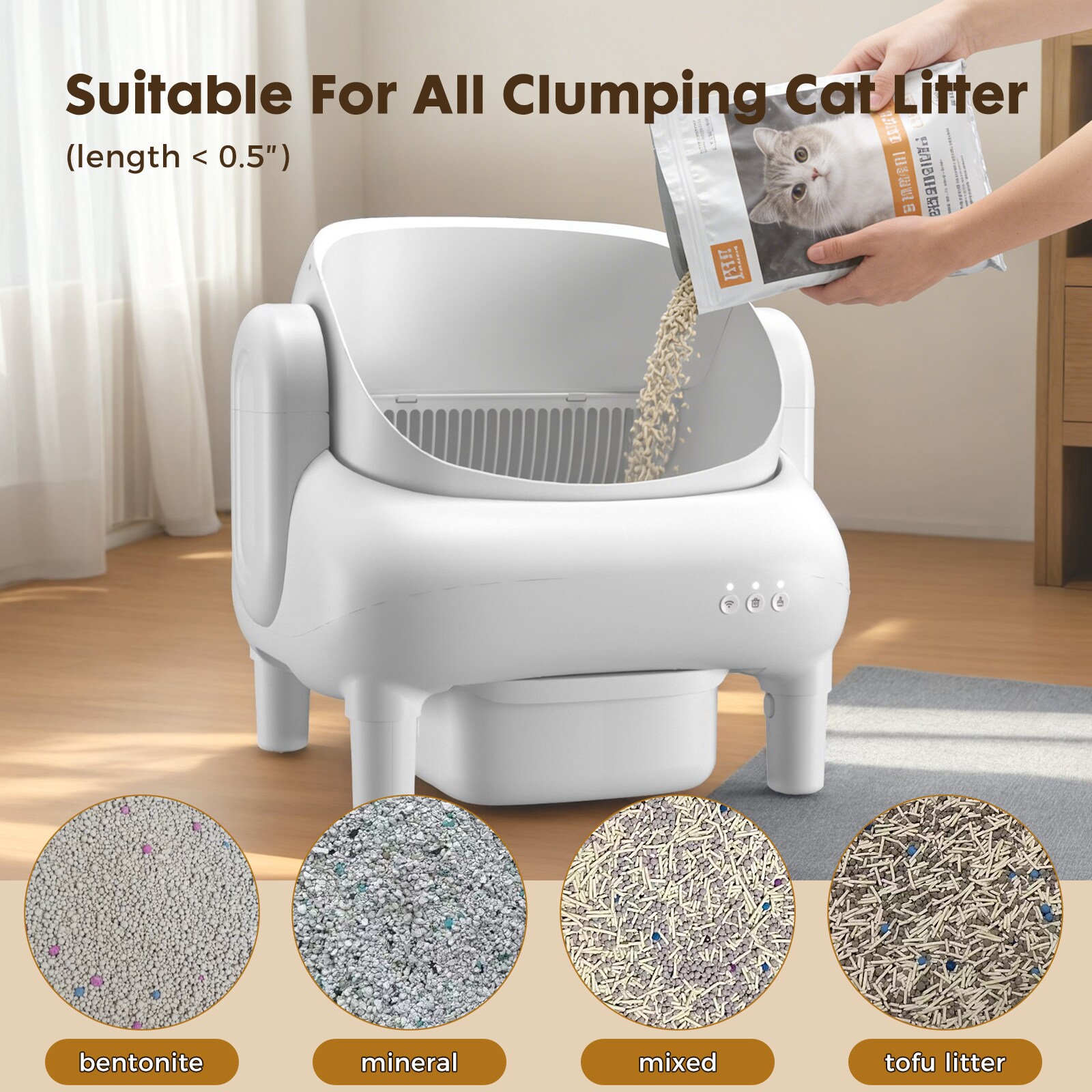 GTPLAYER LOWE'S-ACB02-WT Cat-Litter-Box - View #4